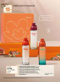 Vista previa de Natura campaña 6 2026, nuevo folleto de la tienda, válido en México a partir del 02.04.2026 | Página: 13 | Productos: Toronja, Té, Caja, Eau de toilette