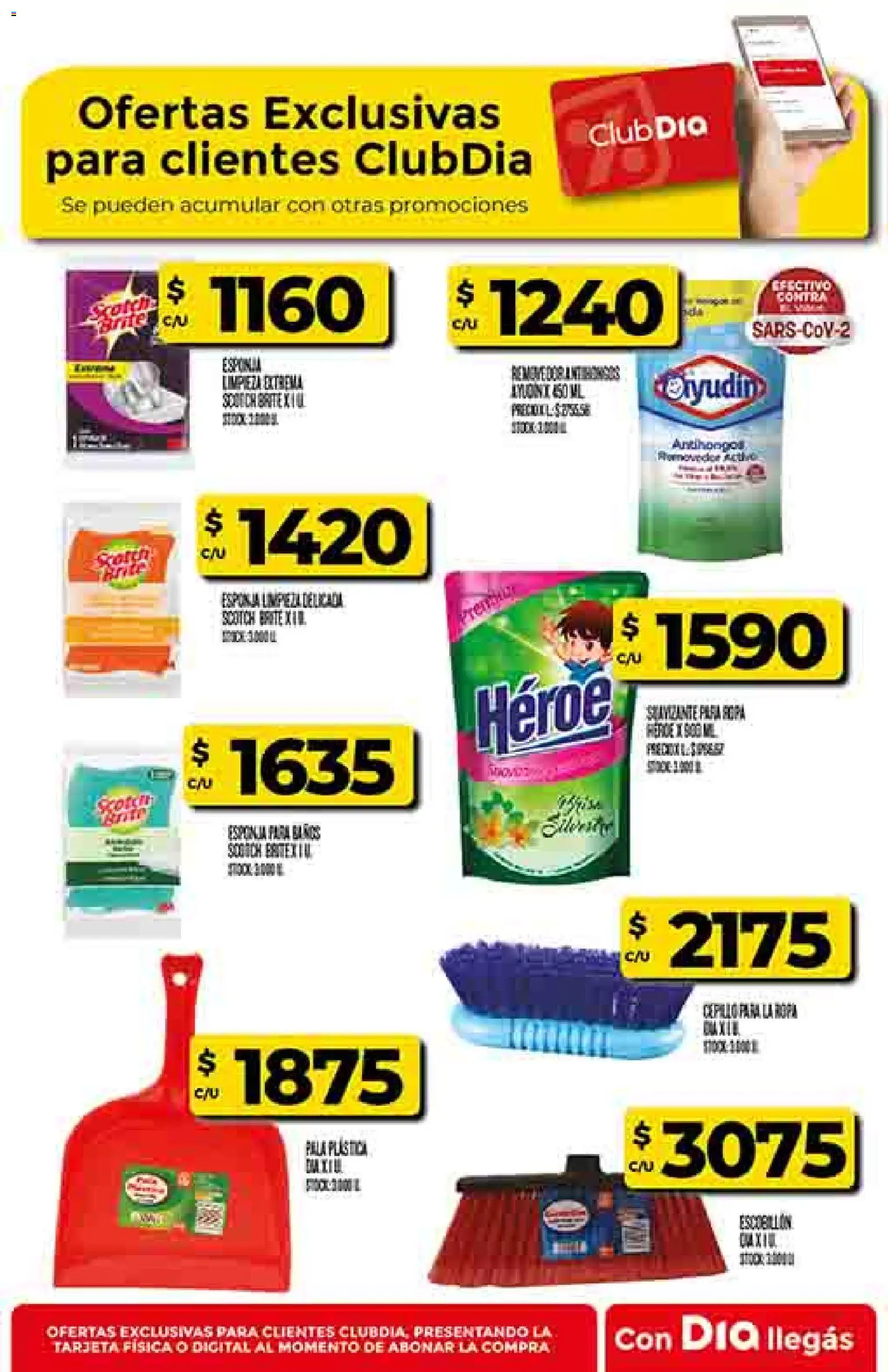 Supermercado DIA Ofertas │ válido desde el 12.11.2025 | Página: 58 | Productos: Pila, Cepillo, Esponja, Ropa