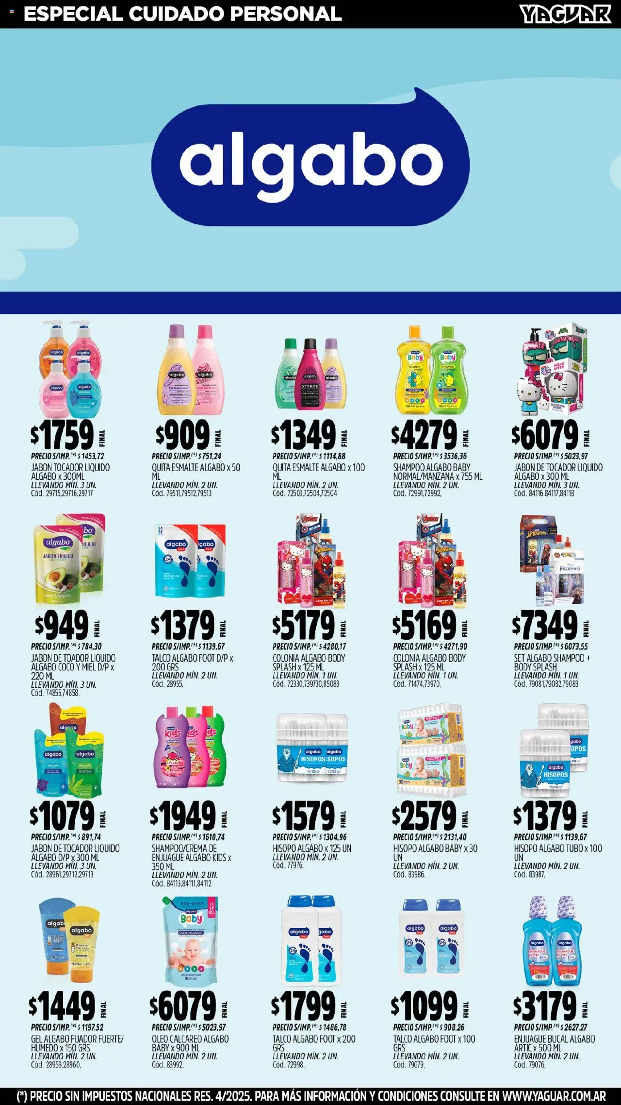 Yaguar catálogo │ válido desde el 13.10.2025 | Página: 23 | Productos: Body, Jabón líquido, Shampoo, Enjuague bucal
