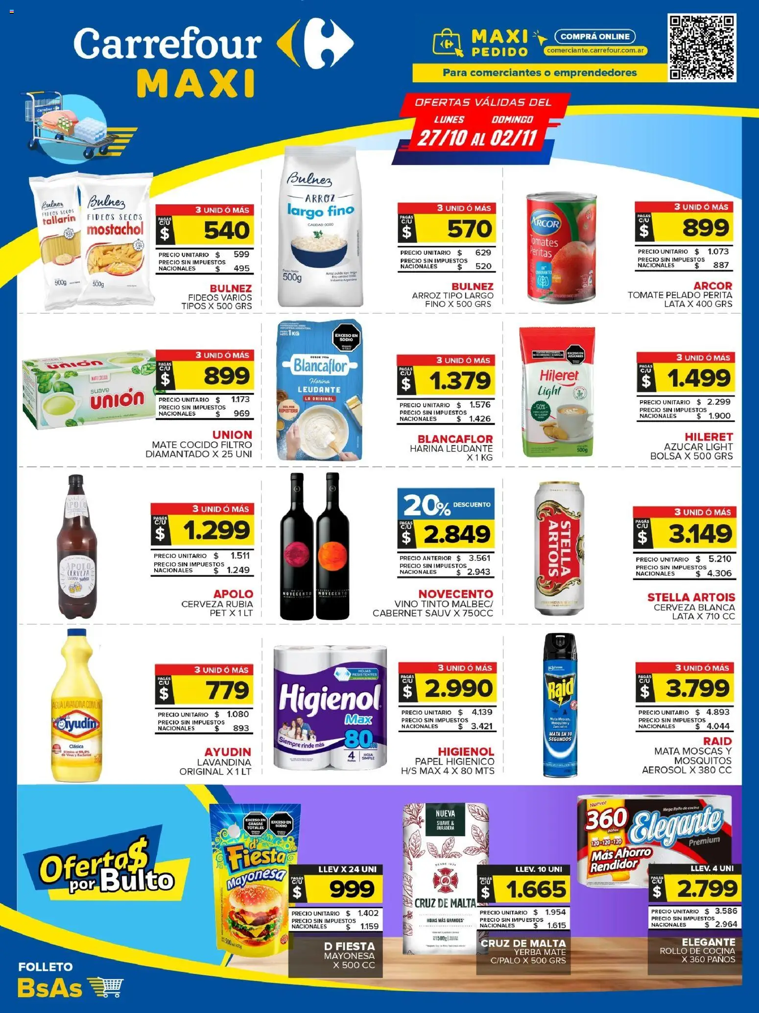Carrefour Maxi catálogo │ válido desde el 27.10.2025 | Página: 1 | Productos: Mata moscas, Mate, Cocina, Agua