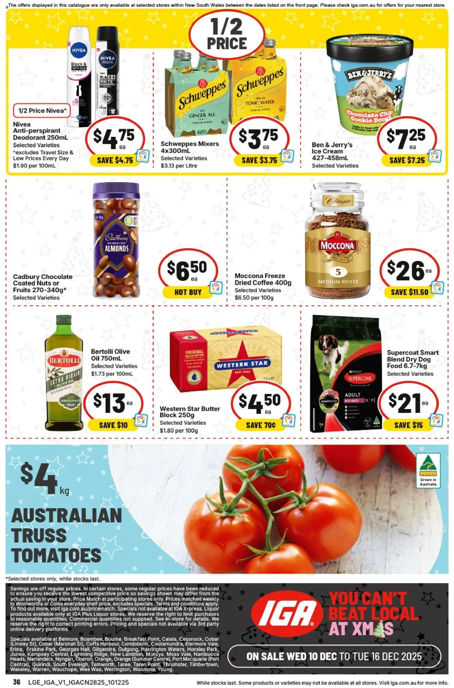 IGA catalogue - valid from 10.12.2025 | Page: 40 | Products: Coffee, Tomatoes, Ice cream, Moccona