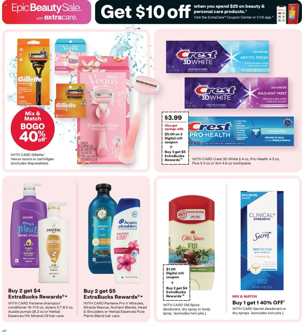 CVS Pharmacy Weekly Ad - WA - valid from 17.08.2025 | Page: 8 | Products: Conditioner, Deodorant, Toothpaste, Tea