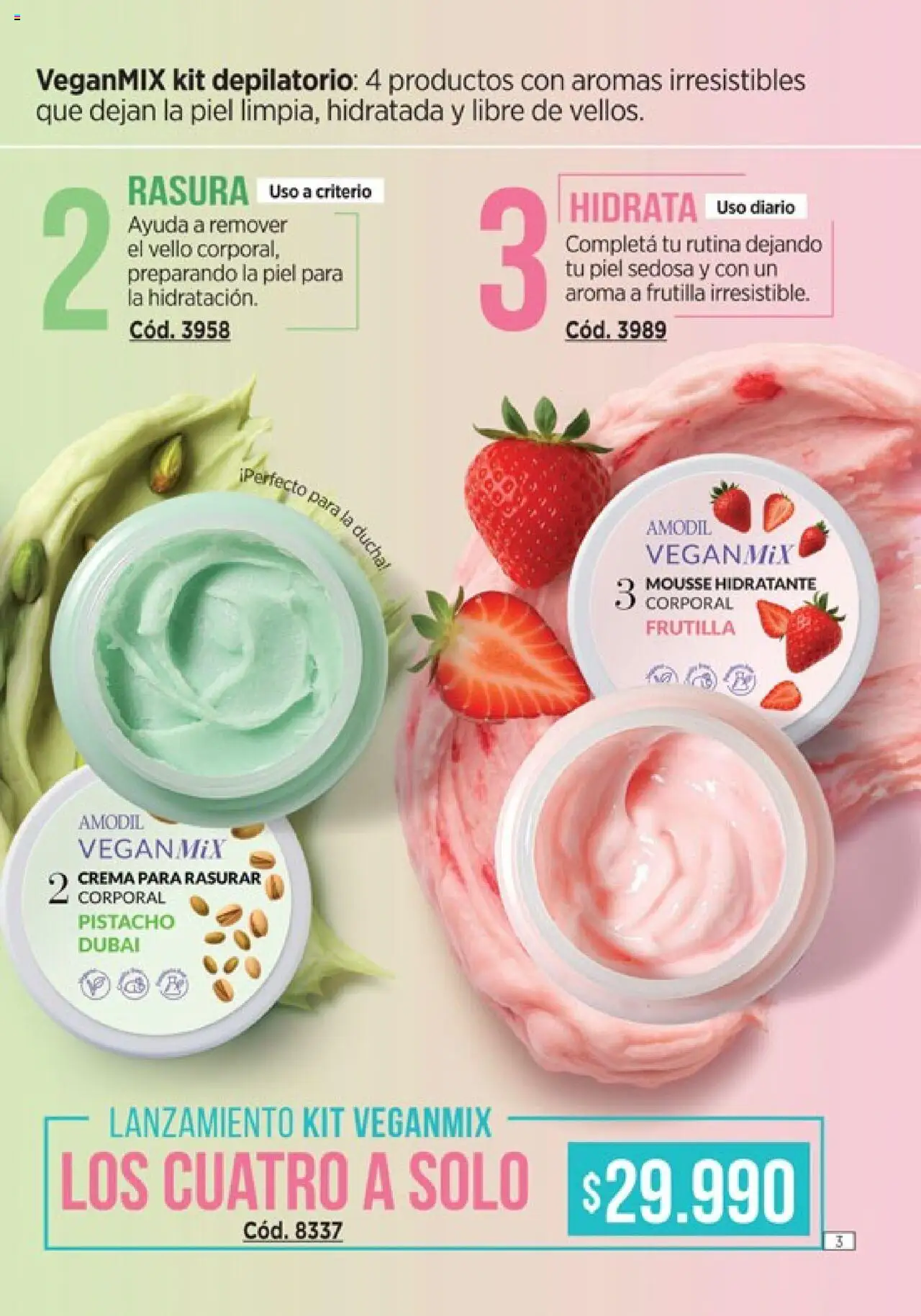 Catálogo Amodil Campaña 16 │ válido desde el 01.10.2025 | Página: 3 | Productos: Frutilla, Ducha, Mousse, Crema