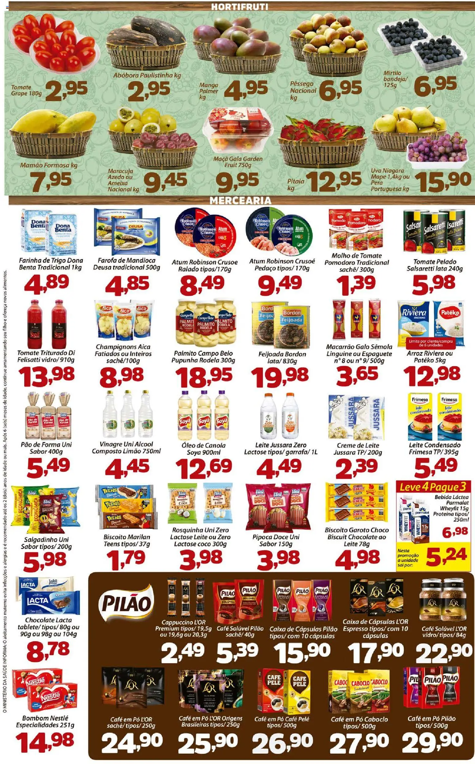 Confiança Folheto - válido de 16.01.2026 | Página: 2 | Produtos: Mandioca, Palmito, Café, Bebida