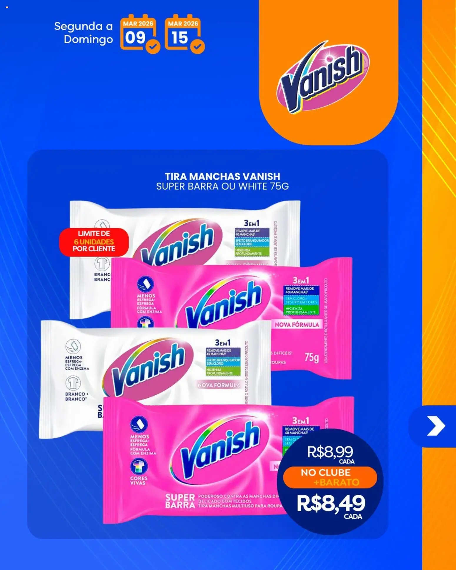 Rede Bom Lugar Folheto - válido de 09.03.2026 | Página: 2 | Produtos: Cloro, Tira manchas, Vanish