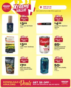 Preview of Grocery Outlet weekly ads valid from 18.03.2026 | Page: 6 | Products: Nail, Nail polish, Coffee, Cream