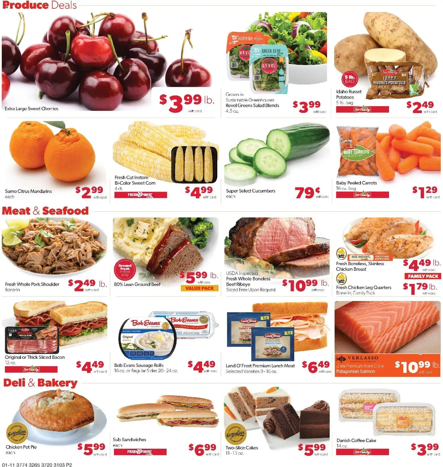 Family Fare Weekly Ad - valid from 11.01.2026 | Page: 2 | Products: Mandarins, Pork, Beef, Greens
