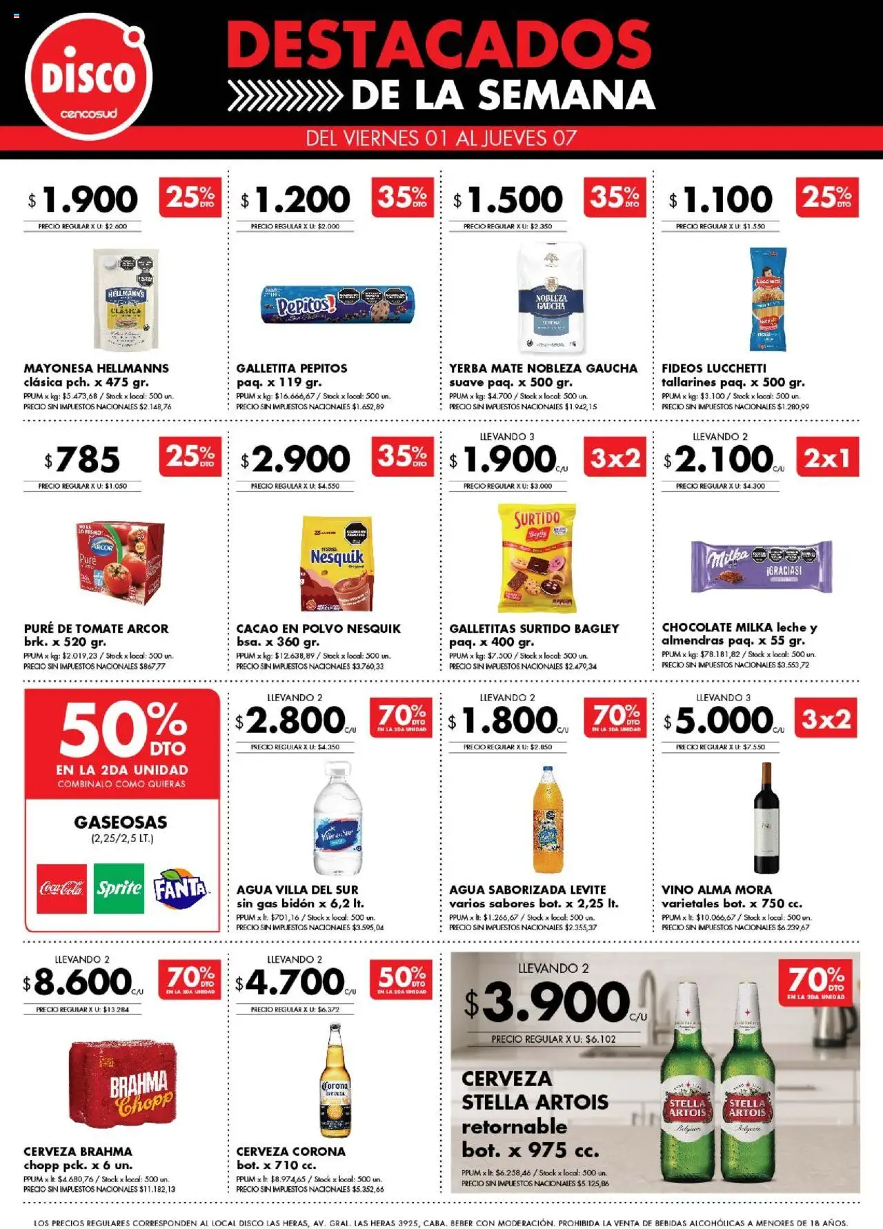 Disco ofertas │ válido desde el 01.08.2025 | Página: 8 | Productos: Galletitas, Yerba, Agua, Chocolate