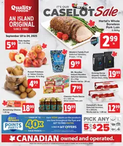 Preview of Quality Foods weekly flyer / circulaire from shop Quality Foods valid from 18.09.2025