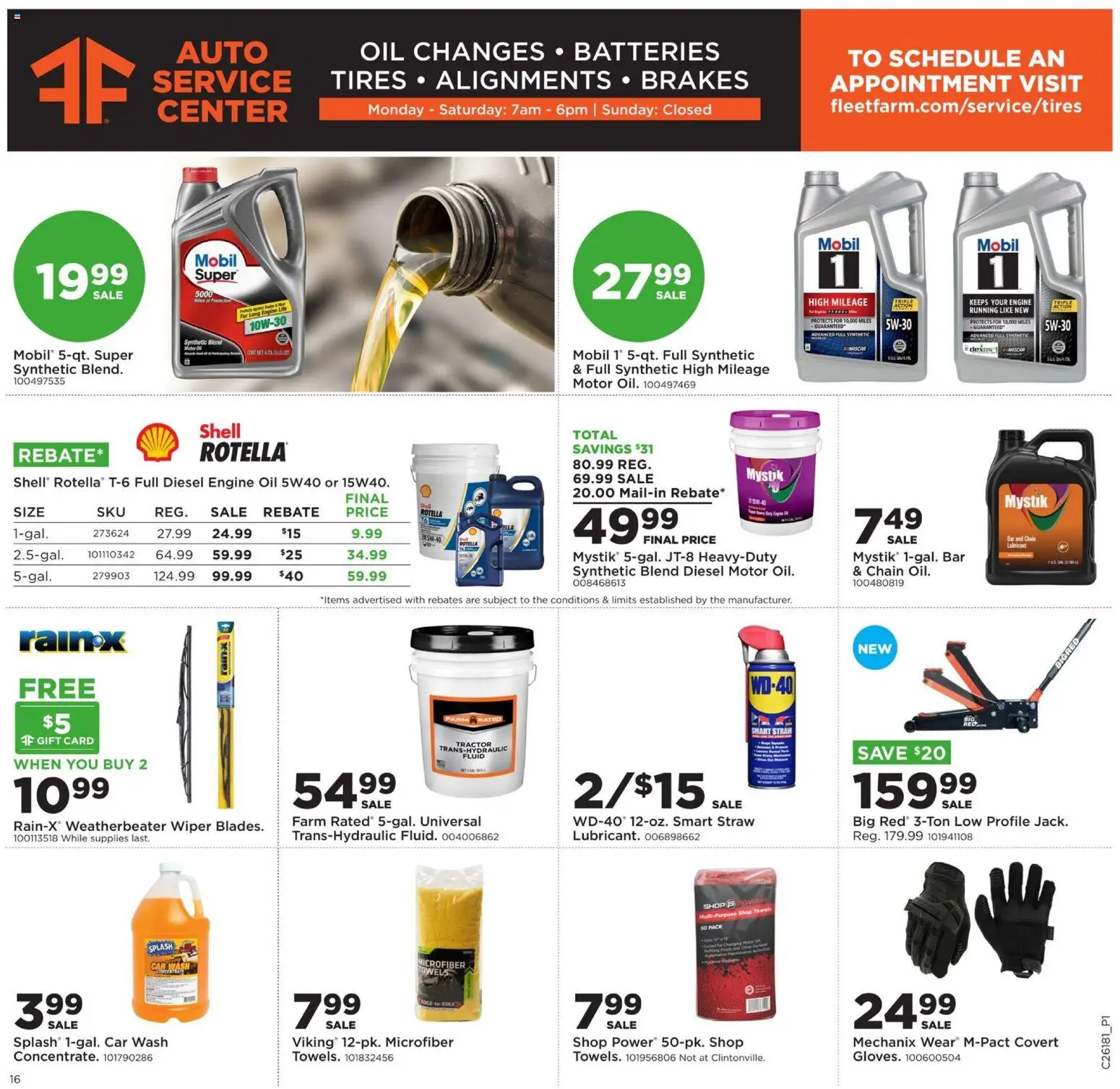 Mills Fleet Farm Weekly Ad - valid from 27.04.2026 | Page: 22 | Products: Oil, Wiper