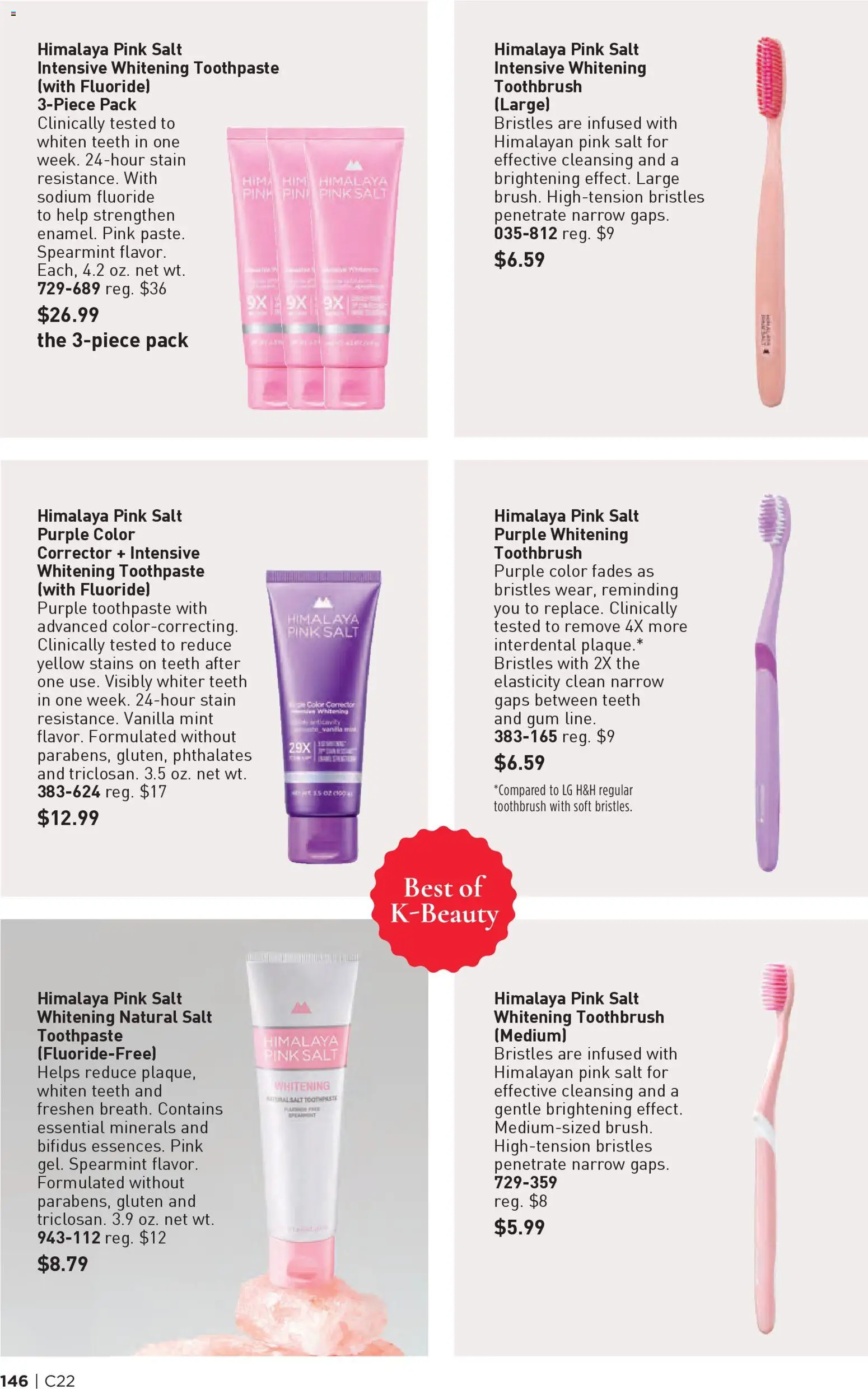 Avon Brochure - valid from 22.10.2025 | Page: 146 | Products: Toothpaste, Toothbrush, Salt