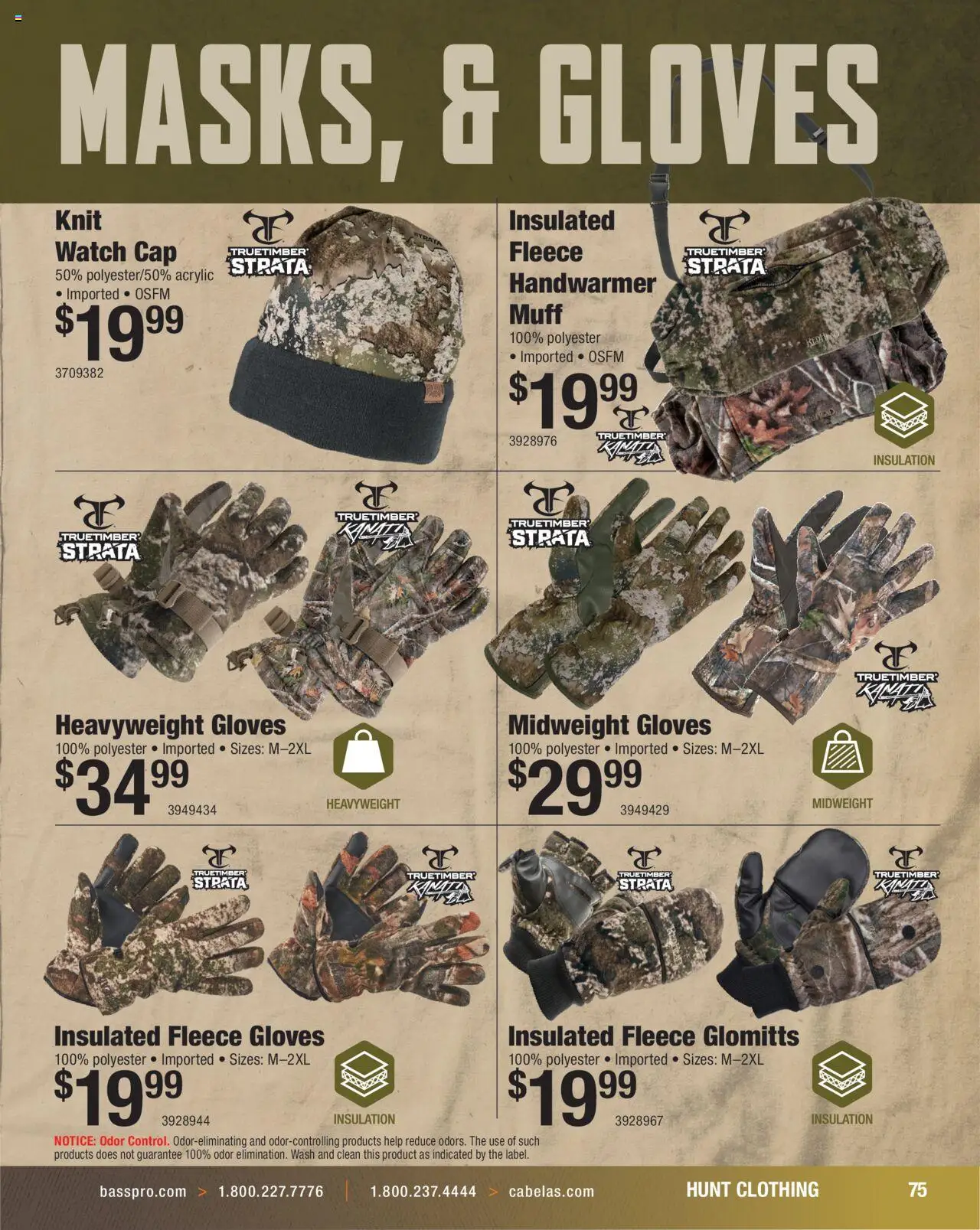 Cabela's Hunting Master 25 - valid from 11.08.2025 | Page: 75 | Products: Acrylic, Cap, Gloves, Watch