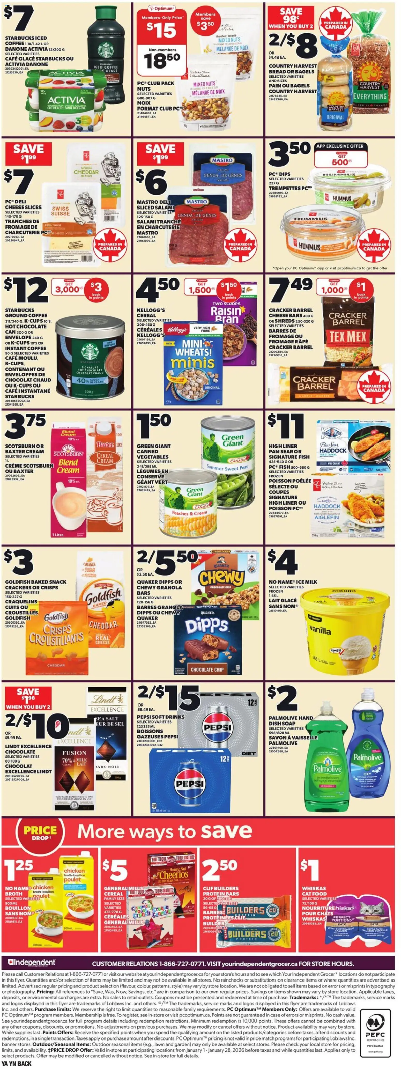 Independent Grocer flyer valid from 22.01.2026 | Page: 2 | Products: Cream, Case, Cheese, Chicken