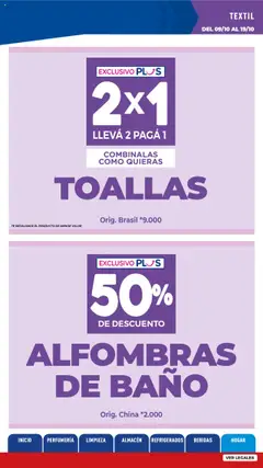 Vista previa La Anonima catálogo válido desde el 09.10.2025 | Página: 39 | Productos: Toallas, Baño, Té