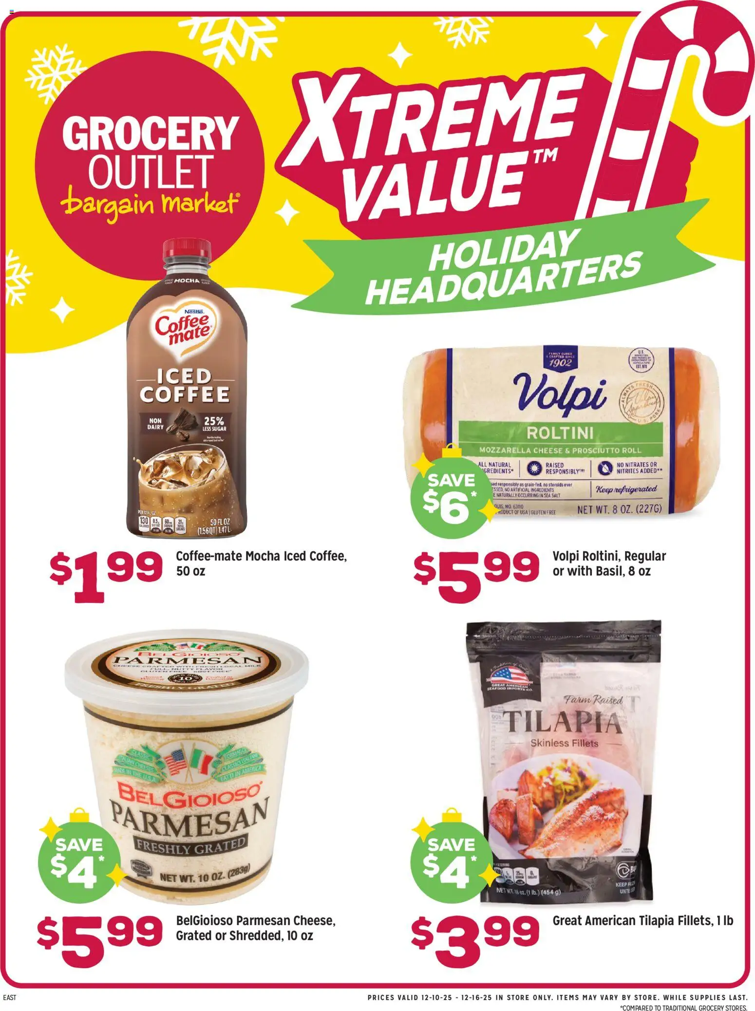 Grocery Outlet Weekly Ad - PA - valid from 10.12.2025 | Page: 3 | Products: Cheese, Coffee, Salt, Sugar