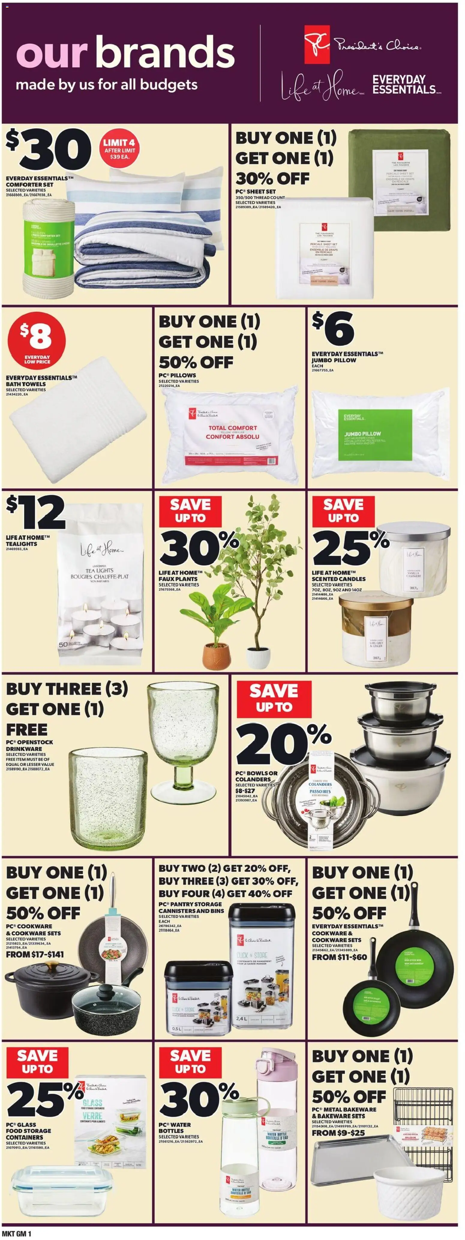 Loblaws flyer valid from 15.01.2026 | Page: 15 | Products: Tea, Pillow, Bath