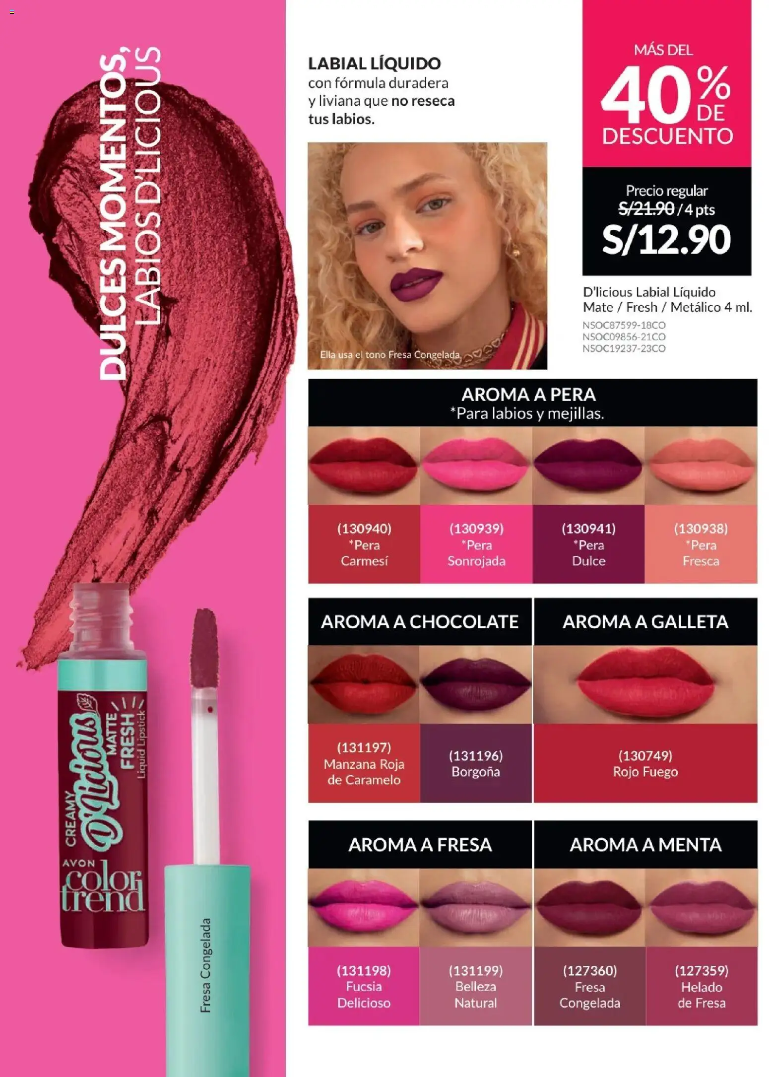 Catálogo Avon válido desde 10.03.2026 | Página: 76 | Productos: Chocolate, Helado