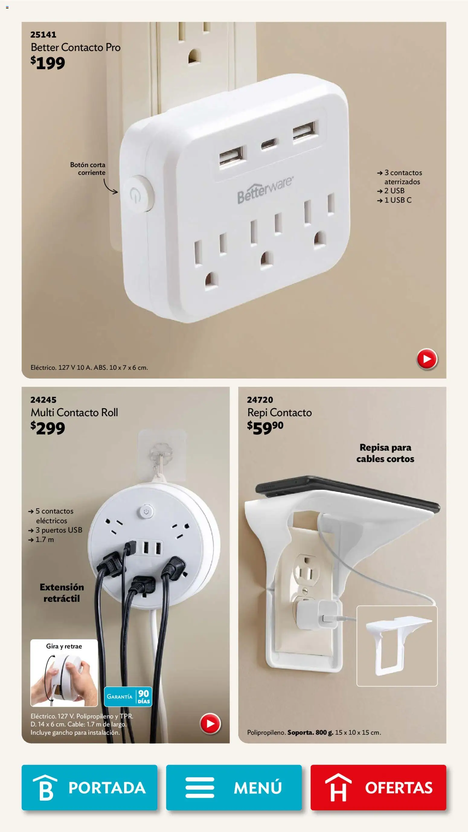 Nuevas ofertas de Betterware válidas en toda la República Mexicana desde el 02.02.2026. ¡Encuentra las mejores ofertas en Betterware campaña 2 2026! | Página: 30 | Productos: Usb, Repisa, Extensión, Cable