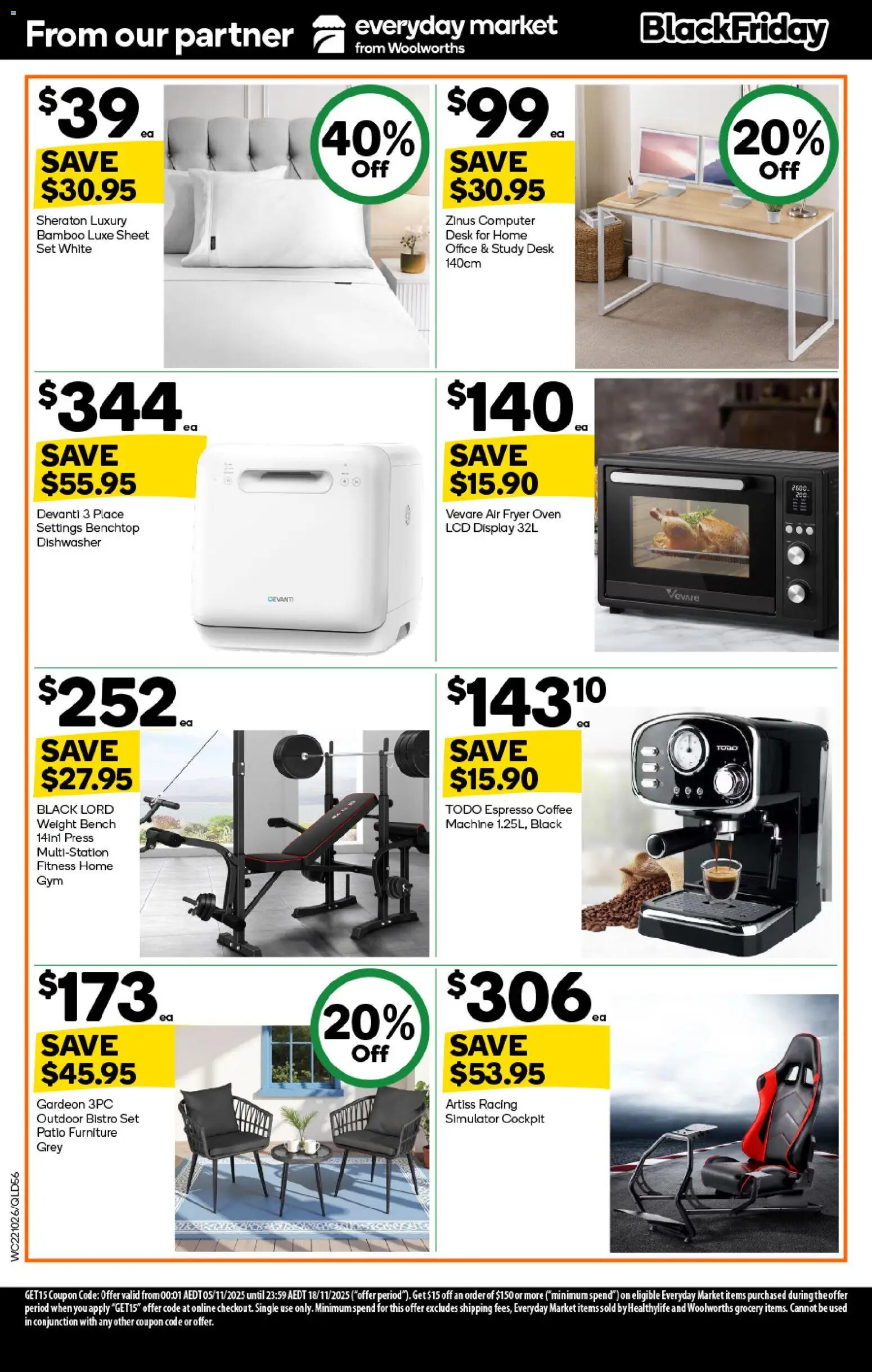 Woolworths catalogue - valid from 05.11.2025 | Page: 56 | Products: Oven, Dishwasher, Press, Bench