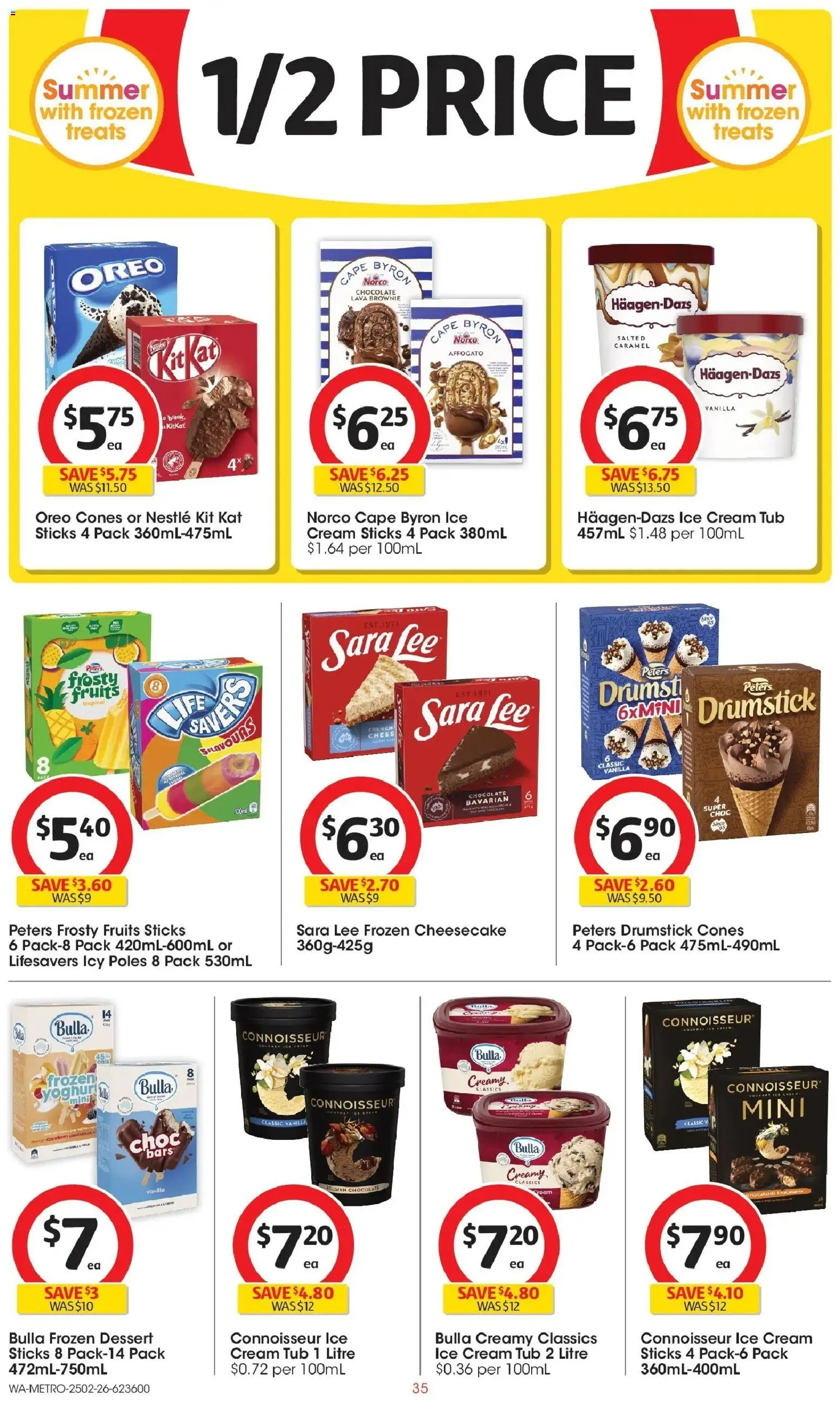 Coles catalogue - valid from 25.02.2026 | Page: 35 | Products: Yoghurt, Cream, Ice cream, Fruits