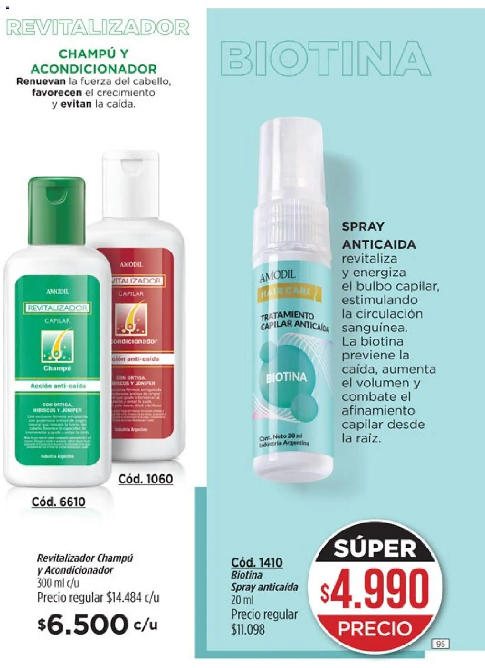 Catálogo Amodil Campaña 5 │ válido desde el 01.03.2026 | Página: 95 | Productos: Champú, Acondicionador