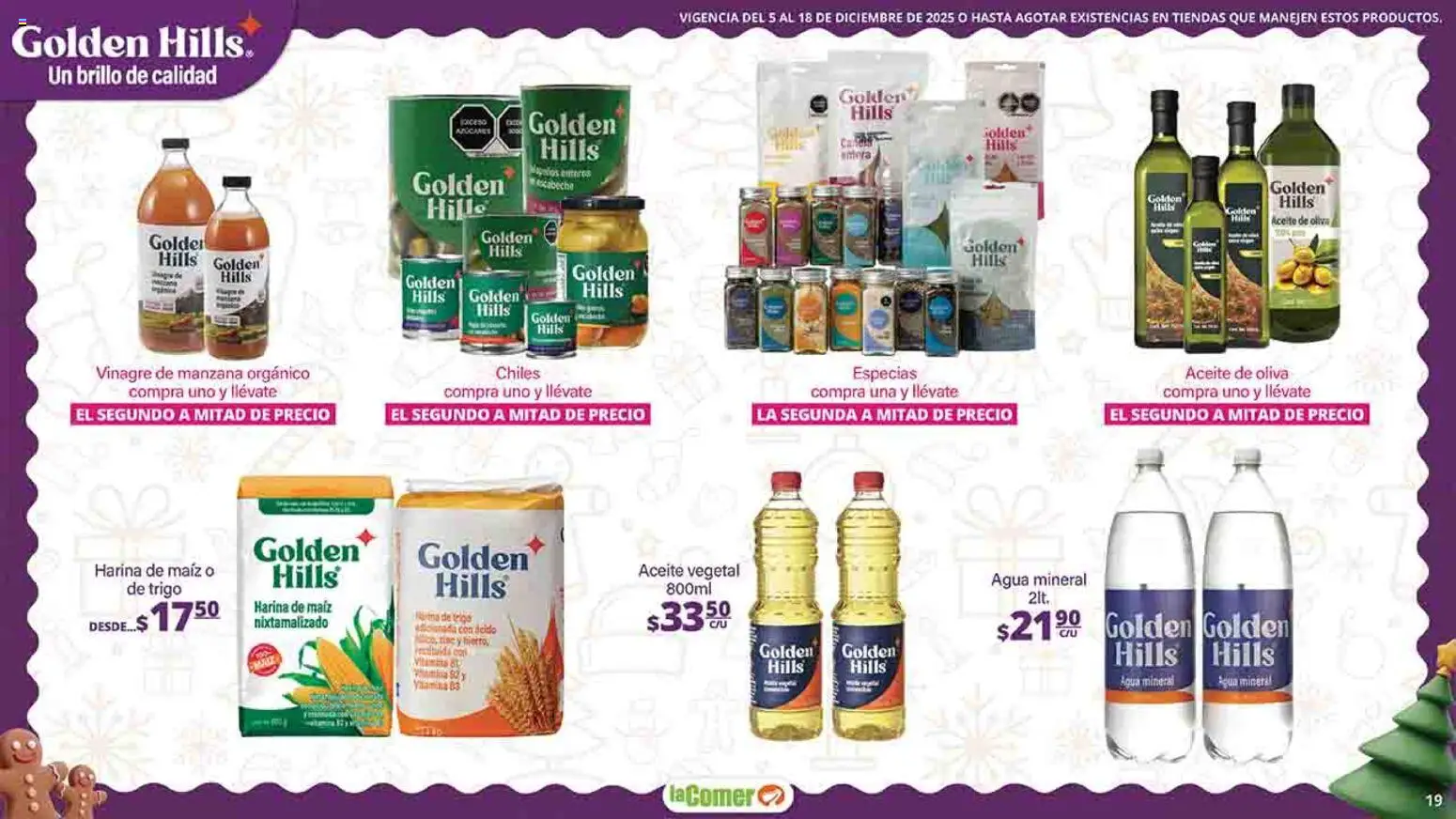 Nuevas ofertas de La Comer válidas en toda la República Mexicana desde el 05.12.2025. ¡Encuentra las mejores ofertas en La Comer folleto Felices Fiestas! | Página: 19 | Productos: Maíz, Vinagre, Manzana, Brillo