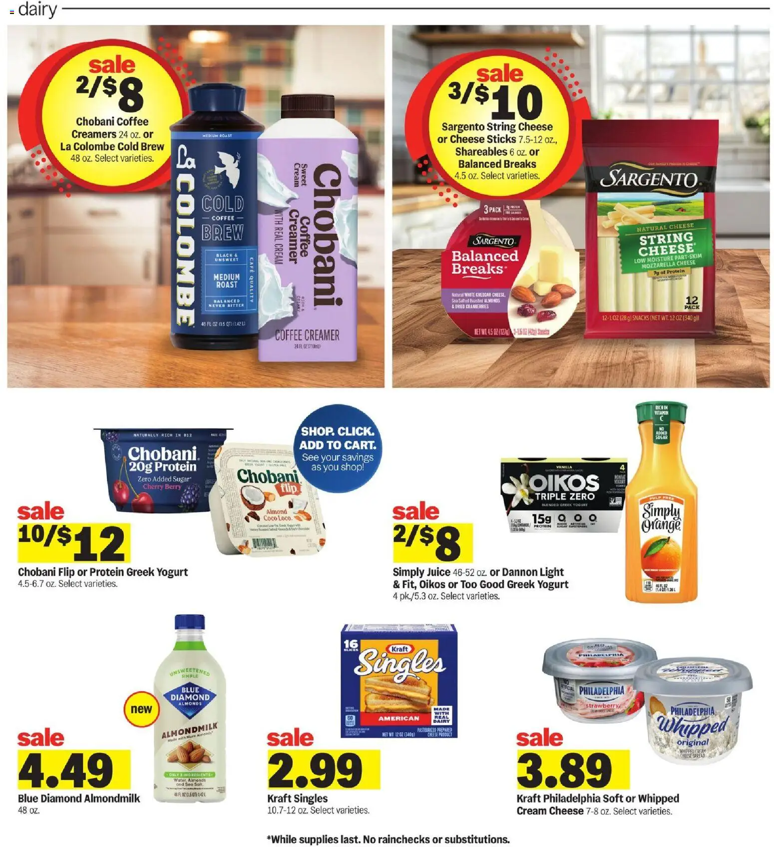 Meijer Weekly Ad - valid from 11.03.2026 | Page: 7 | Products: Cheese, Yogurt, Juice, Cream