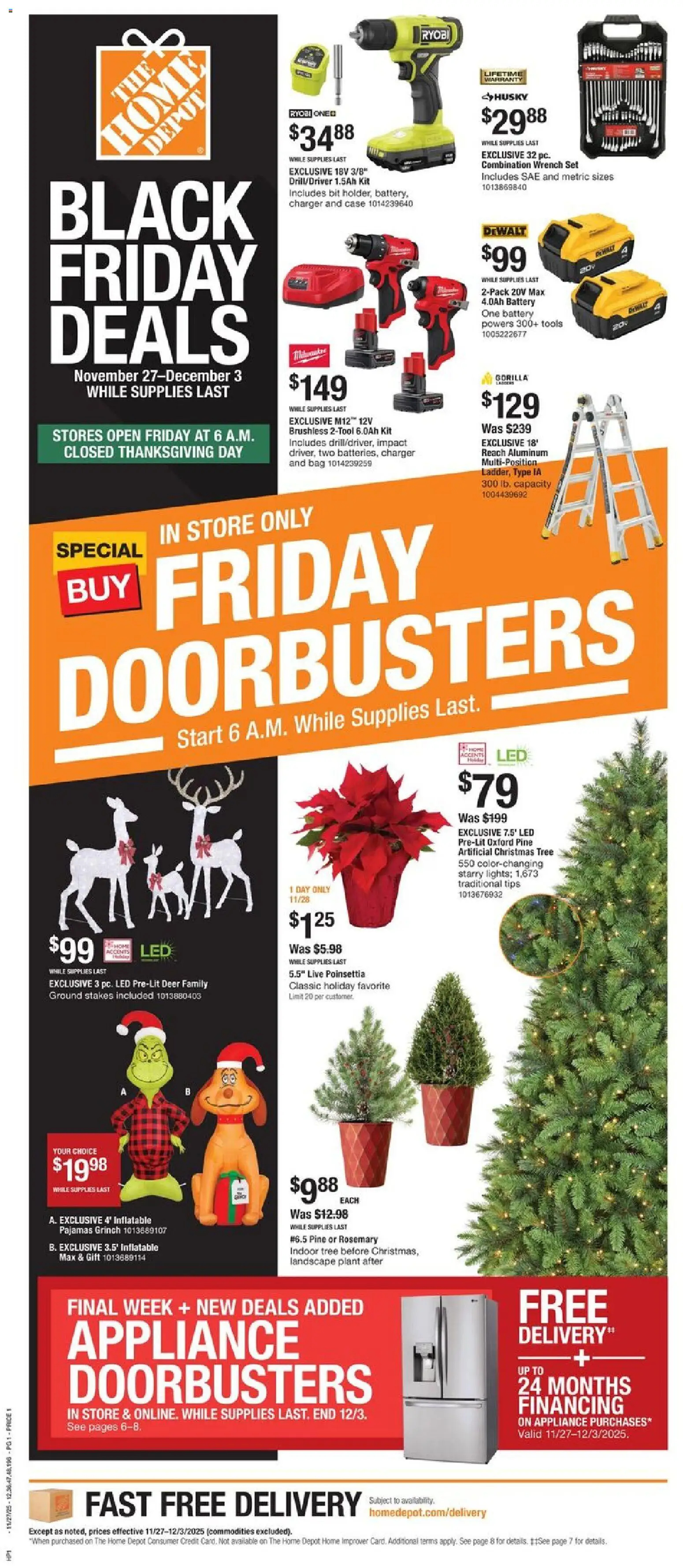 Home Depot Black Friday - valid from 27.11.2025 | Page: 1 | Products: Wrench, Pajamas, Case, Bag