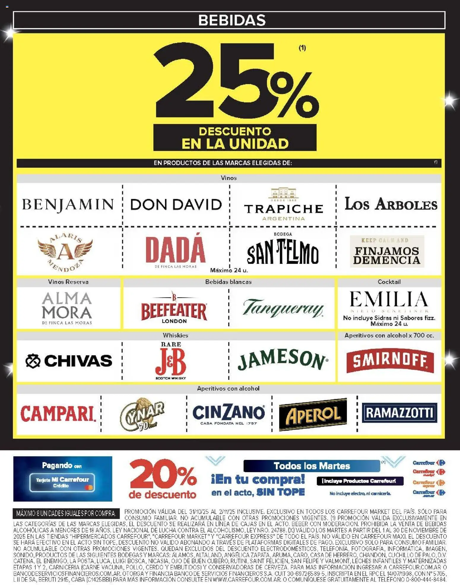 Carrefour Market catálogo Chubut │ válido desde el 31.10.2025 | Página: 6 | Productos: Whisky, Cuchillo, Banco, Cerdo