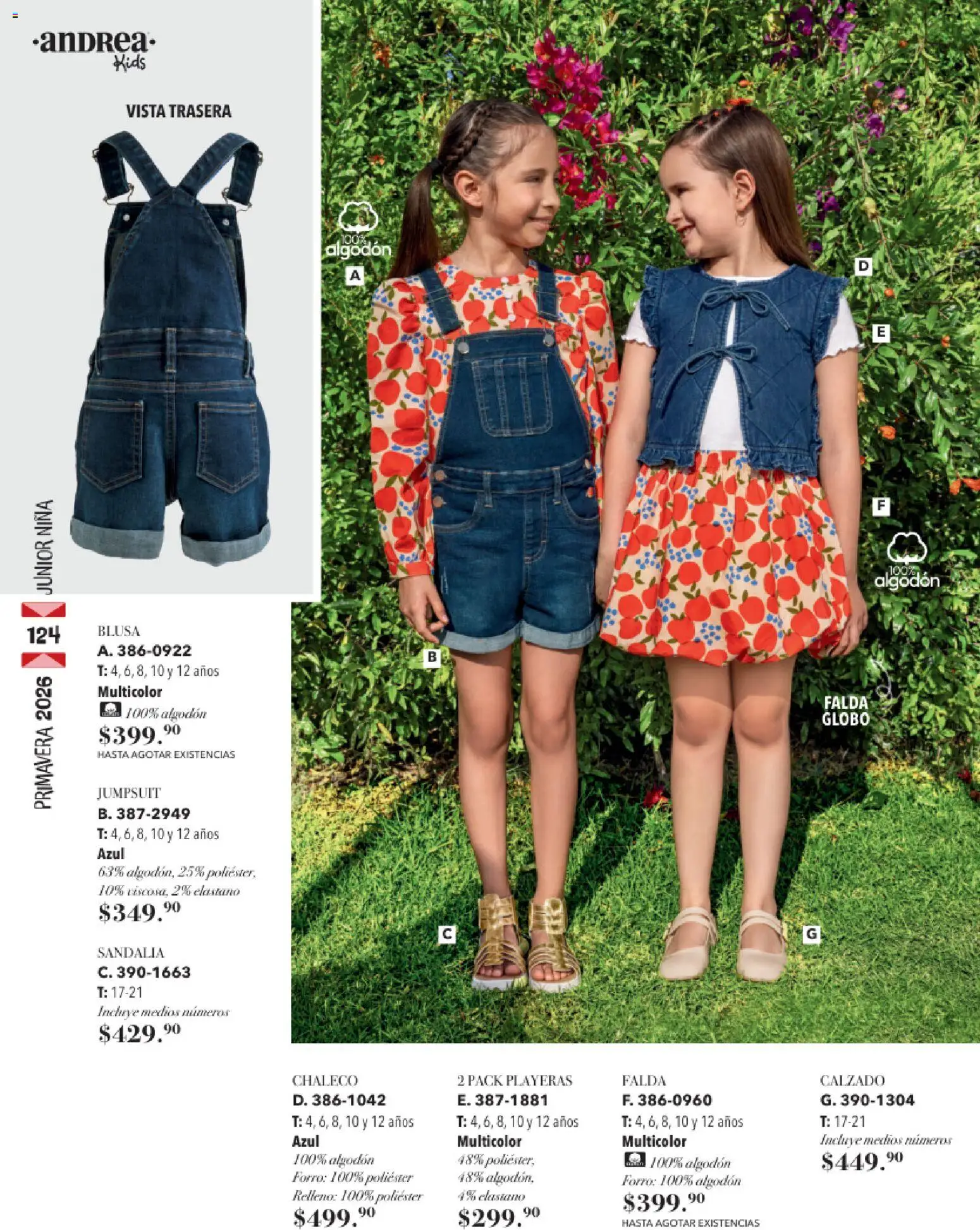 Nuevas ofertas de Andrea válidas en toda la República Mexicana desde el 25.01.2026. ¡Encuentra las mejores ofertas en Andrea catálogo Infantil! | Página: 80 | Productos: Blusa, Chaleco, Algodón, Falda