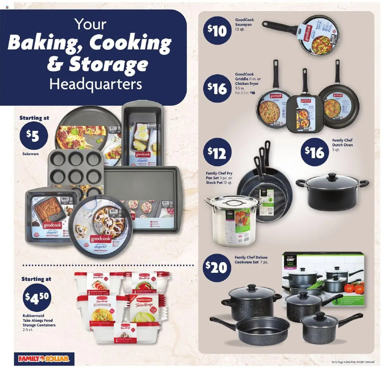 Family Dollar Weekly Ad - valid from 12.10.2025 | Page: 6 | Products: Fryer, Griddle, Sauce, Oven