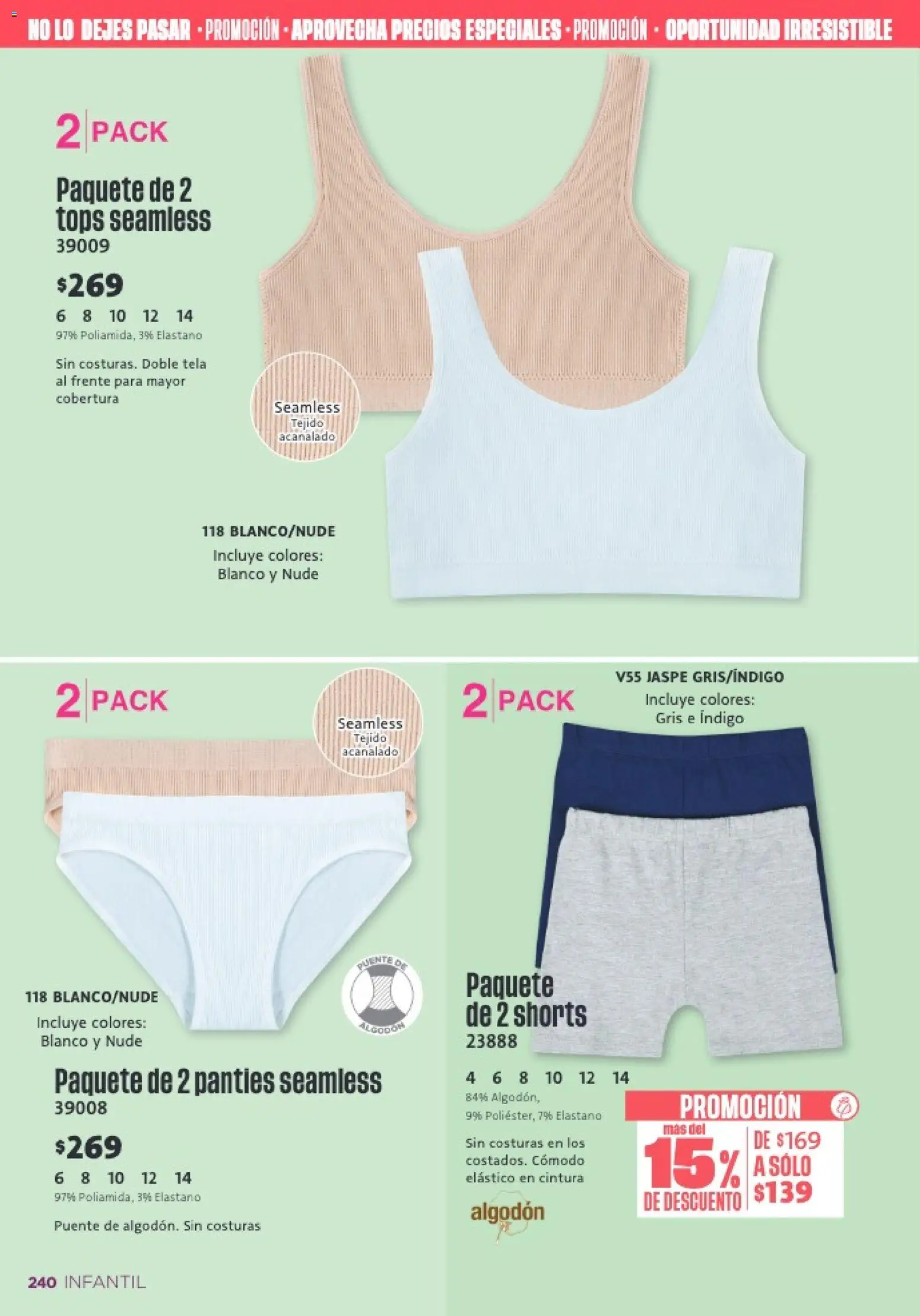 Nuevas ofertas de Ilusión válidas en toda la República Mexicana desde el 01.02.2026. ¡Encuentra las mejores ofertas en Ilusión catálogo Primavera! | Página: 242 | Productos: Algodón