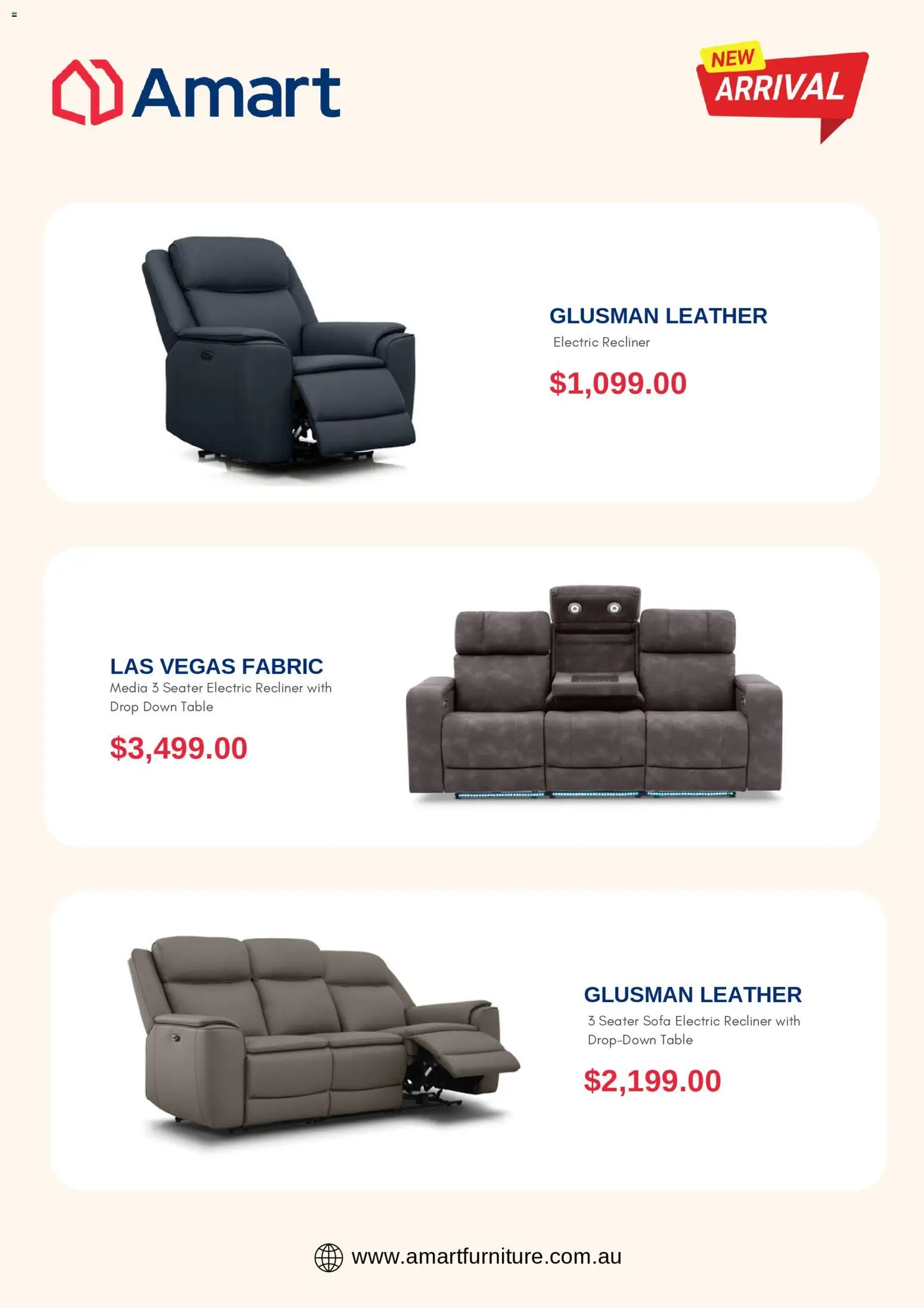 Amart Furniture catalogue - valid from 13.02.2026 | Page: 3 | Products: Sofa, Table, Recliner