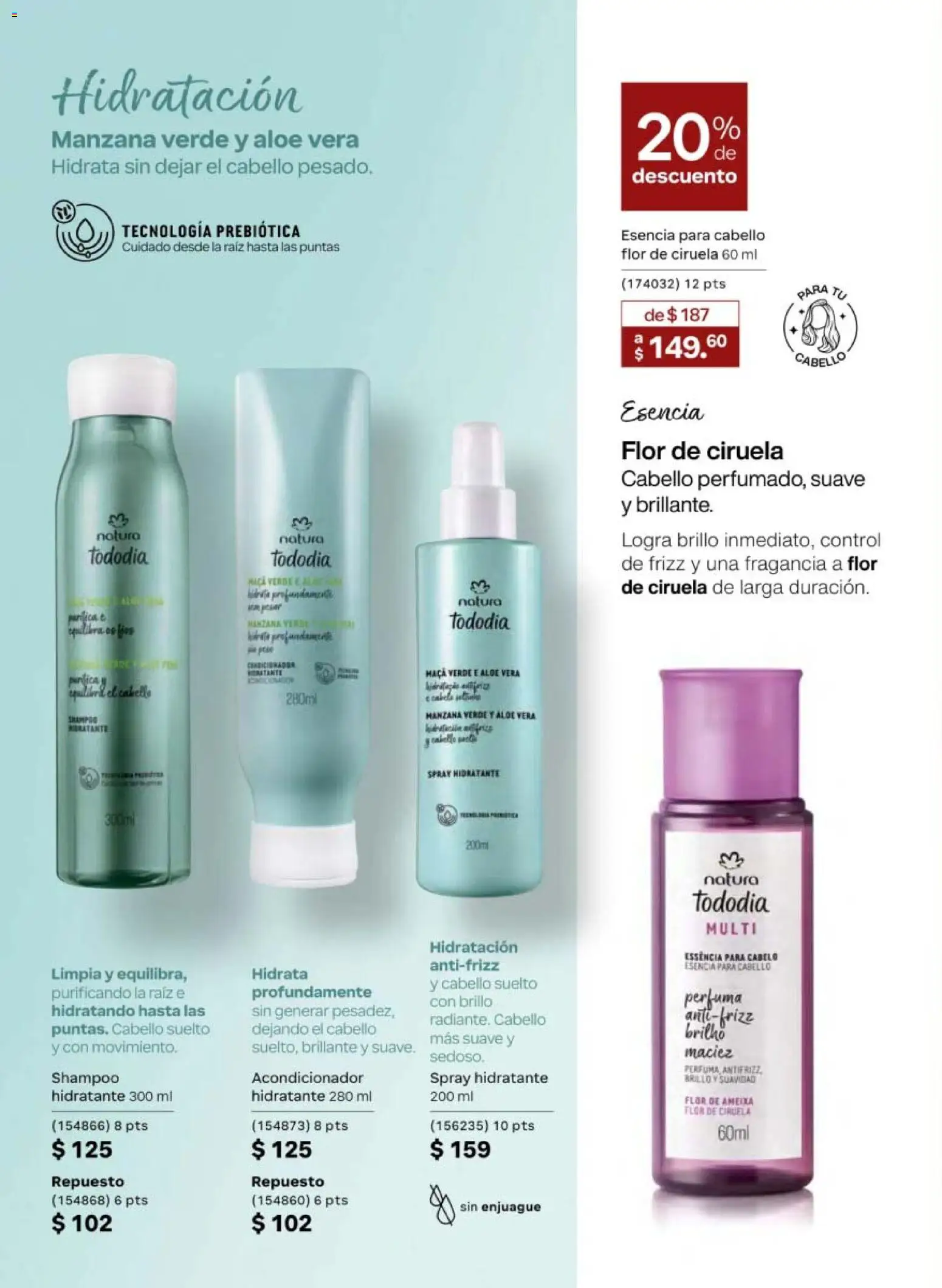 Nuevas ofertas de Natura válidas en toda la República Mexicana desde el 24.04.2026. ¡Encuentra las mejores ofertas en Natura campaña 7 2026! | Página: 126 | Productos: Manzana, Brillo, Fragancia, Acondicionador