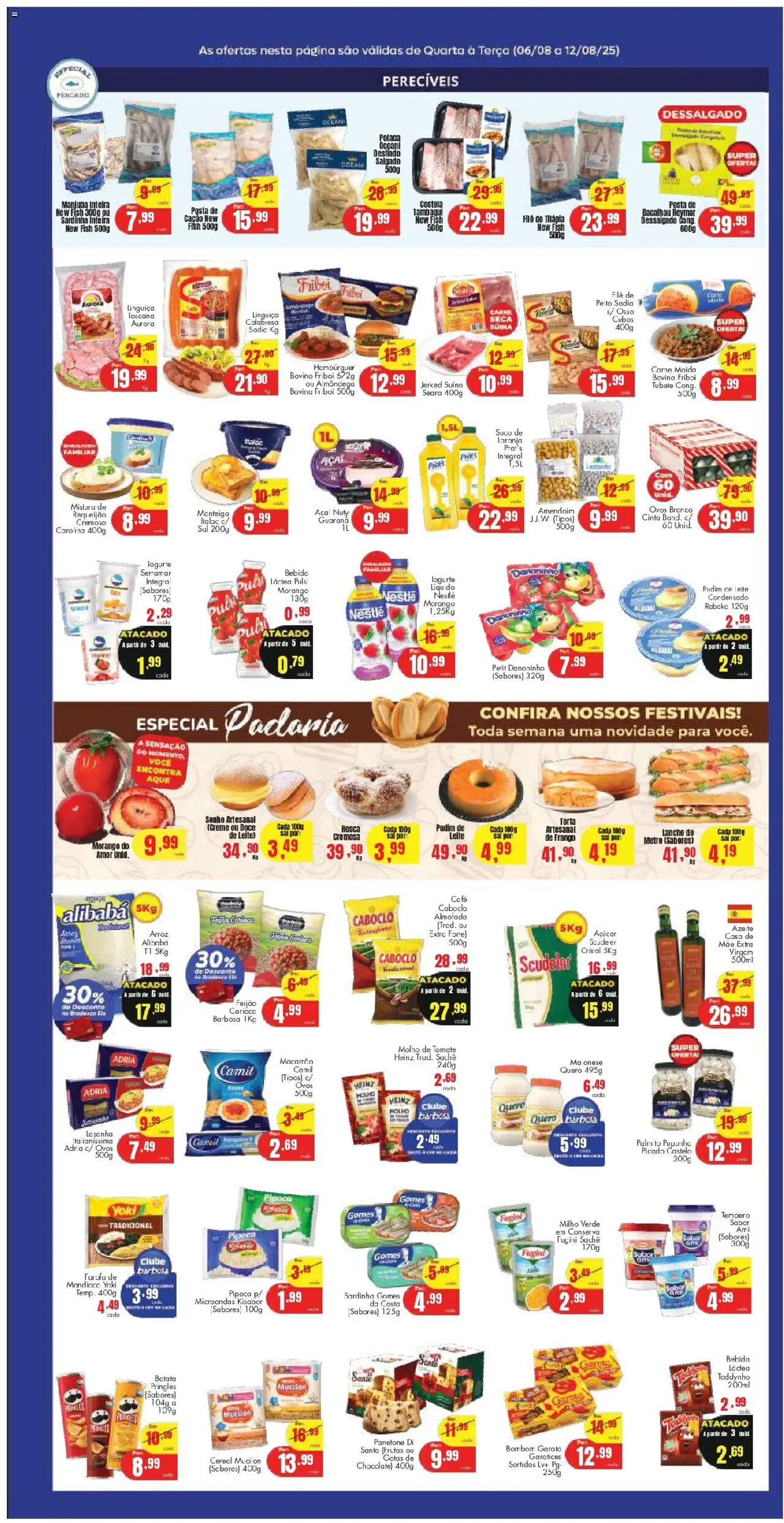 Barbosa Supermercados Folheto - válido de 06.08.2025 | Página: 3 | Produtos: Café, Chocolate, Sal, Frango