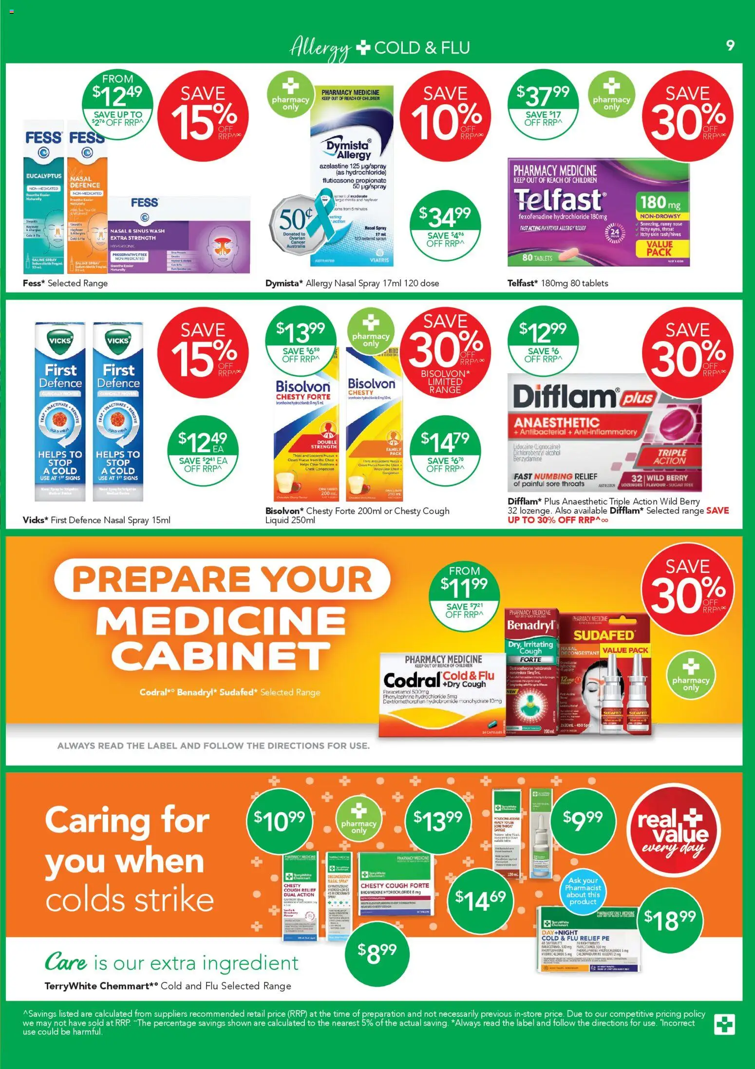 Terry White catalogue - valid from 26.03.2026 | Page: 9 | Products: Cabinet, Nasal spray, Runny nose, Sinus