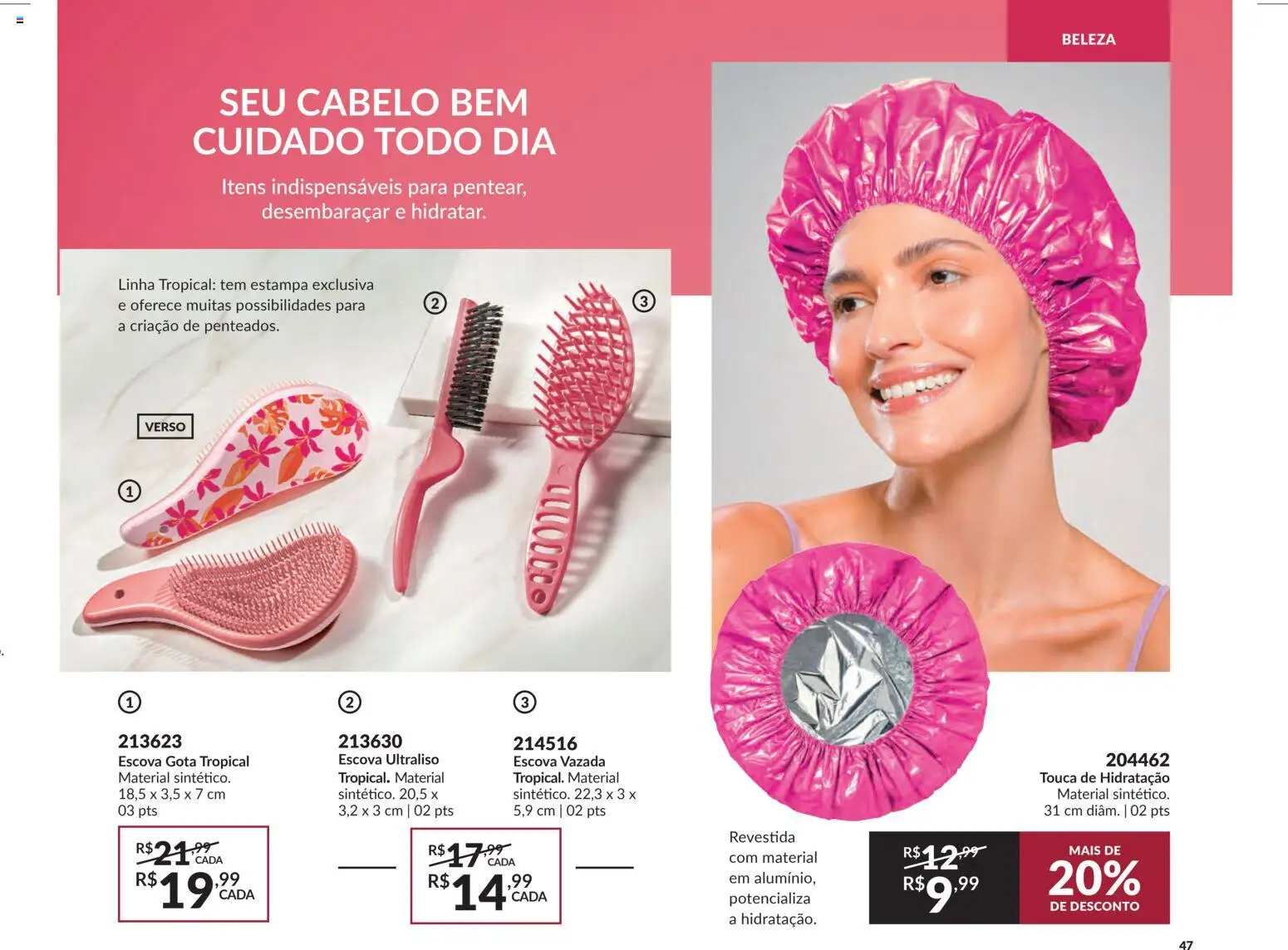 Avon Folheto - válido de 18.02.2026 | Página: 47 | Produtos: Touca, Escova
