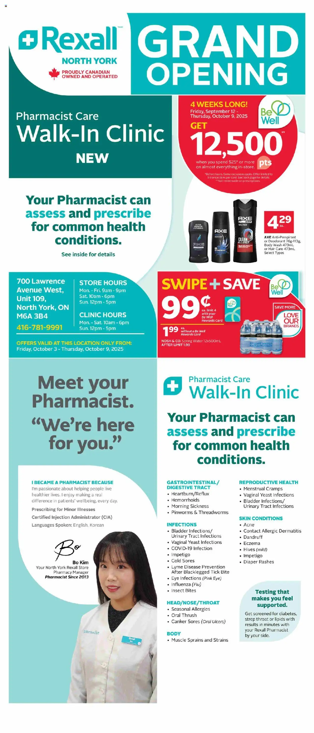Rexall flyer valid from 03.10.2025 | Page: 1 | Products: Body wash, Deodorant, Antiperspirant