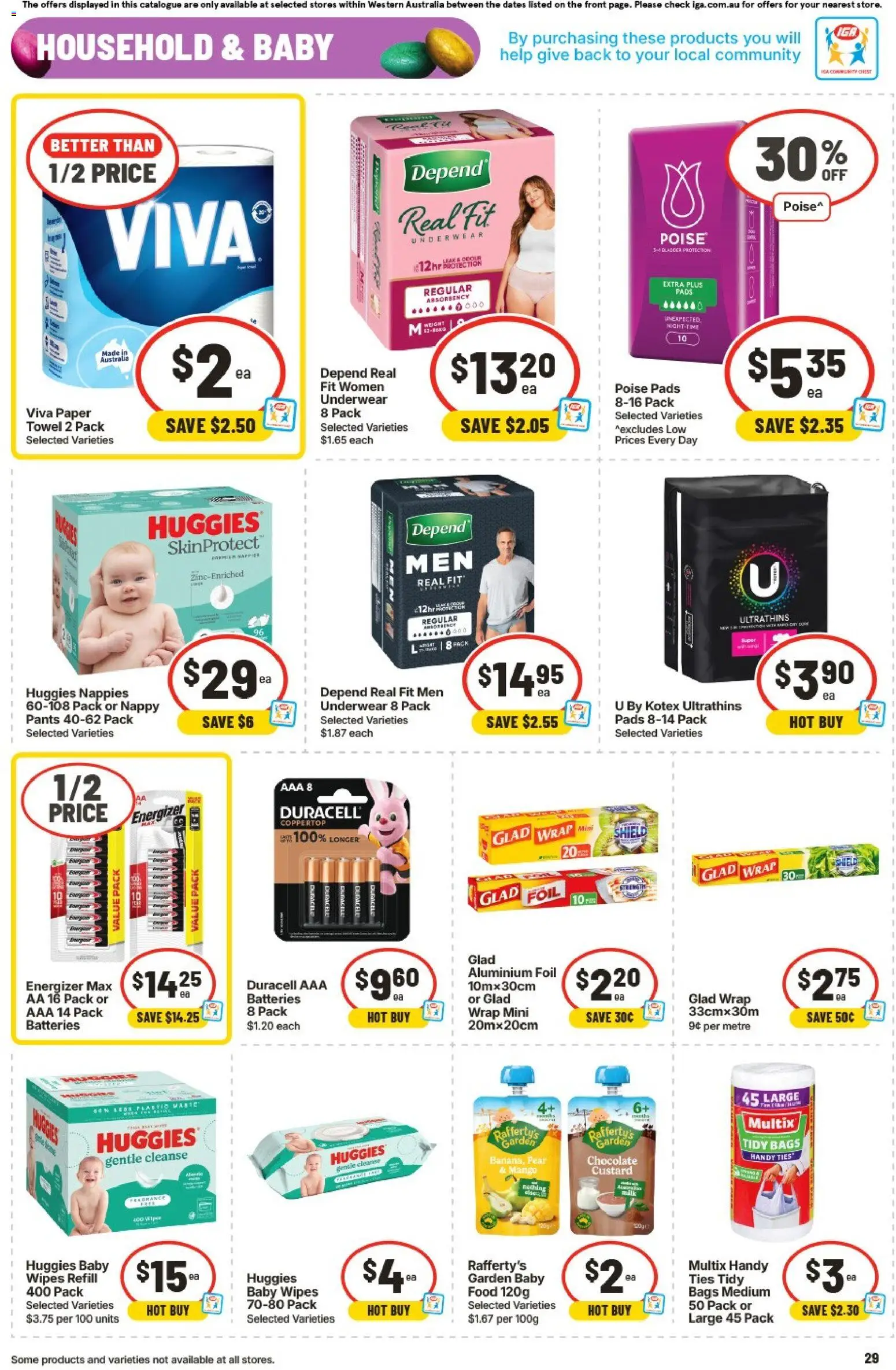 IGA catalogue - valid from 01.04.2026 | Page: 29 | Products: Milk, Baby food, Underwear, Pear
