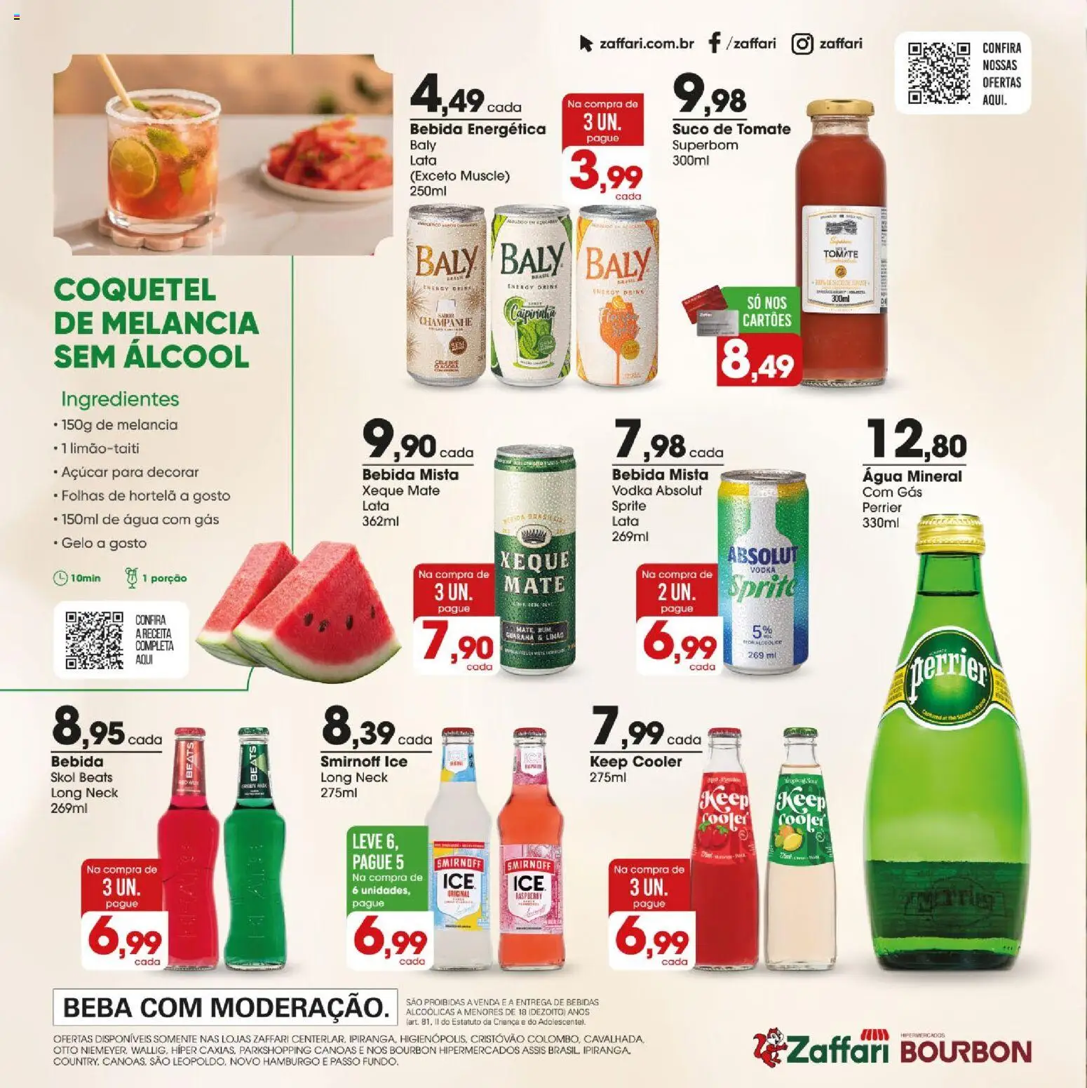 Zaffari Folheto - válido de 09.01.2026 | Página: 8 | Produtos: Melancia, Cooler, Guaraná, Bourbon