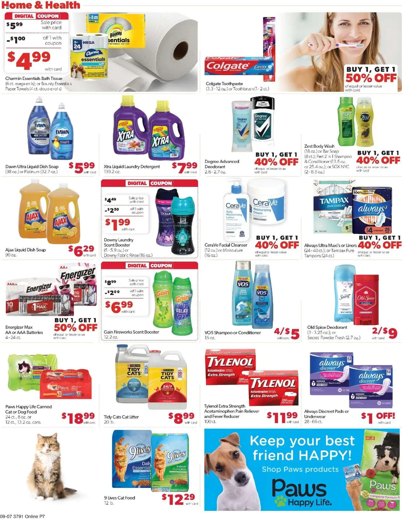 Family Fare Weekly Ad - IA - valid from 07.09.2025 | Page: 11 | Products: Cat Litter, Powder, Detergent, Pads