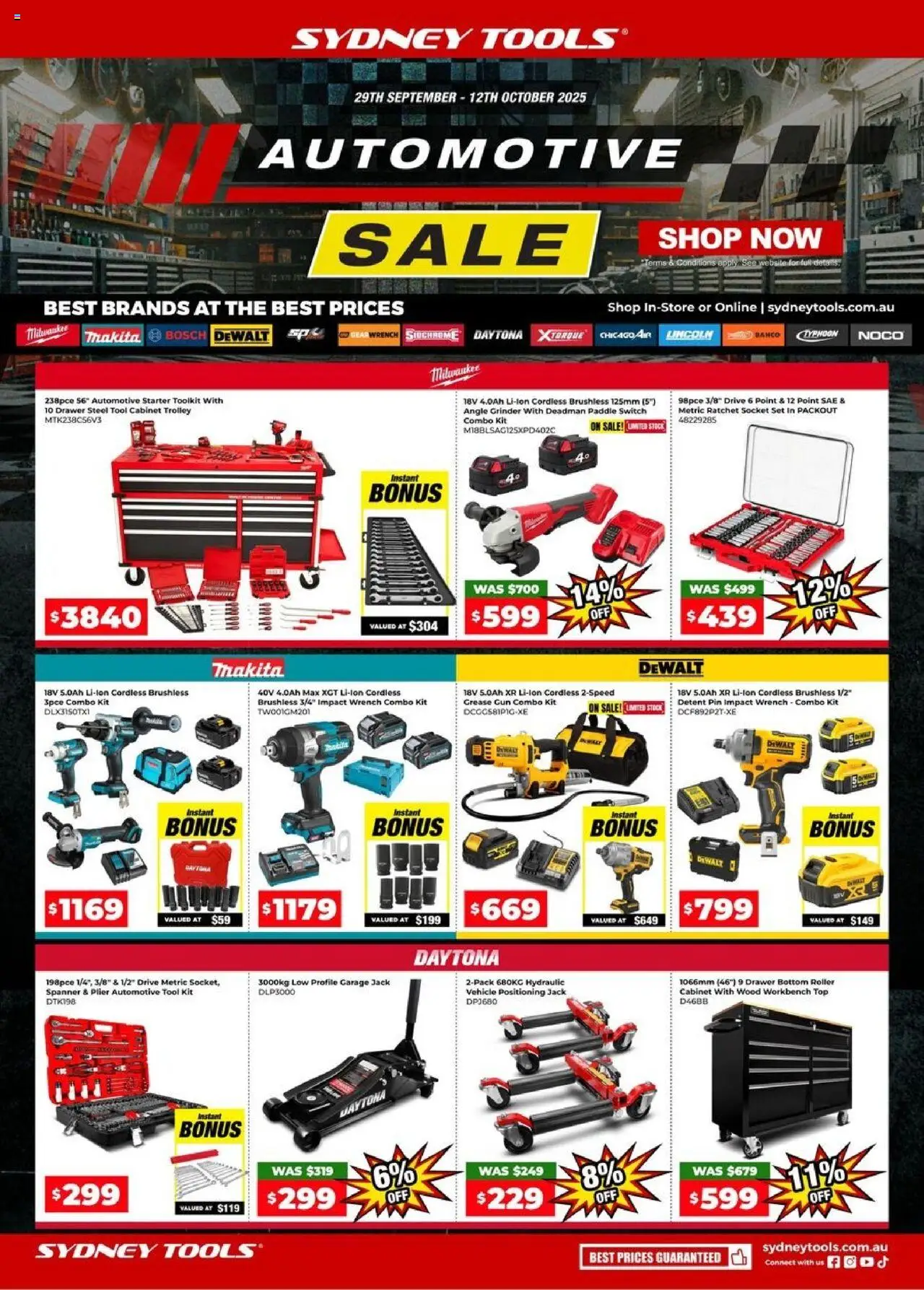 Sydney Tools catalogue - valid from 29.09.2025 | Page: 1 | Products: Cabinet, Socket, Wood, Tools