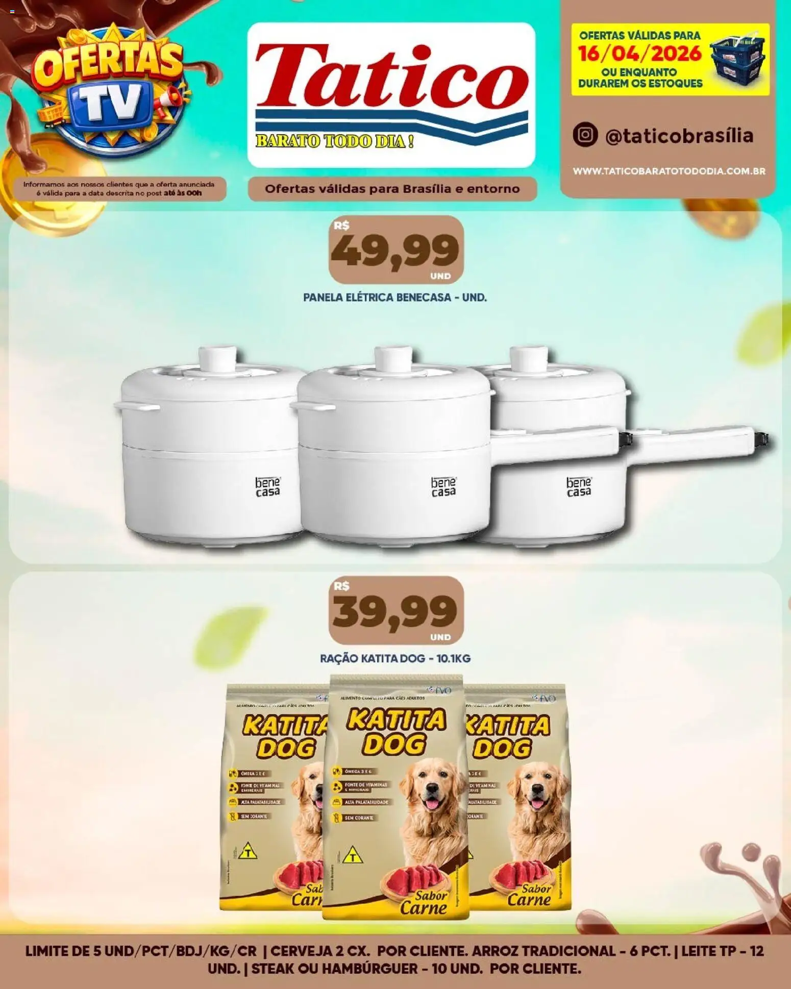 Tatico Folheto - válido de 16.04.2026 | Página: 16 | Produtos: Ômega 3, Leite, Cerveja, Carne