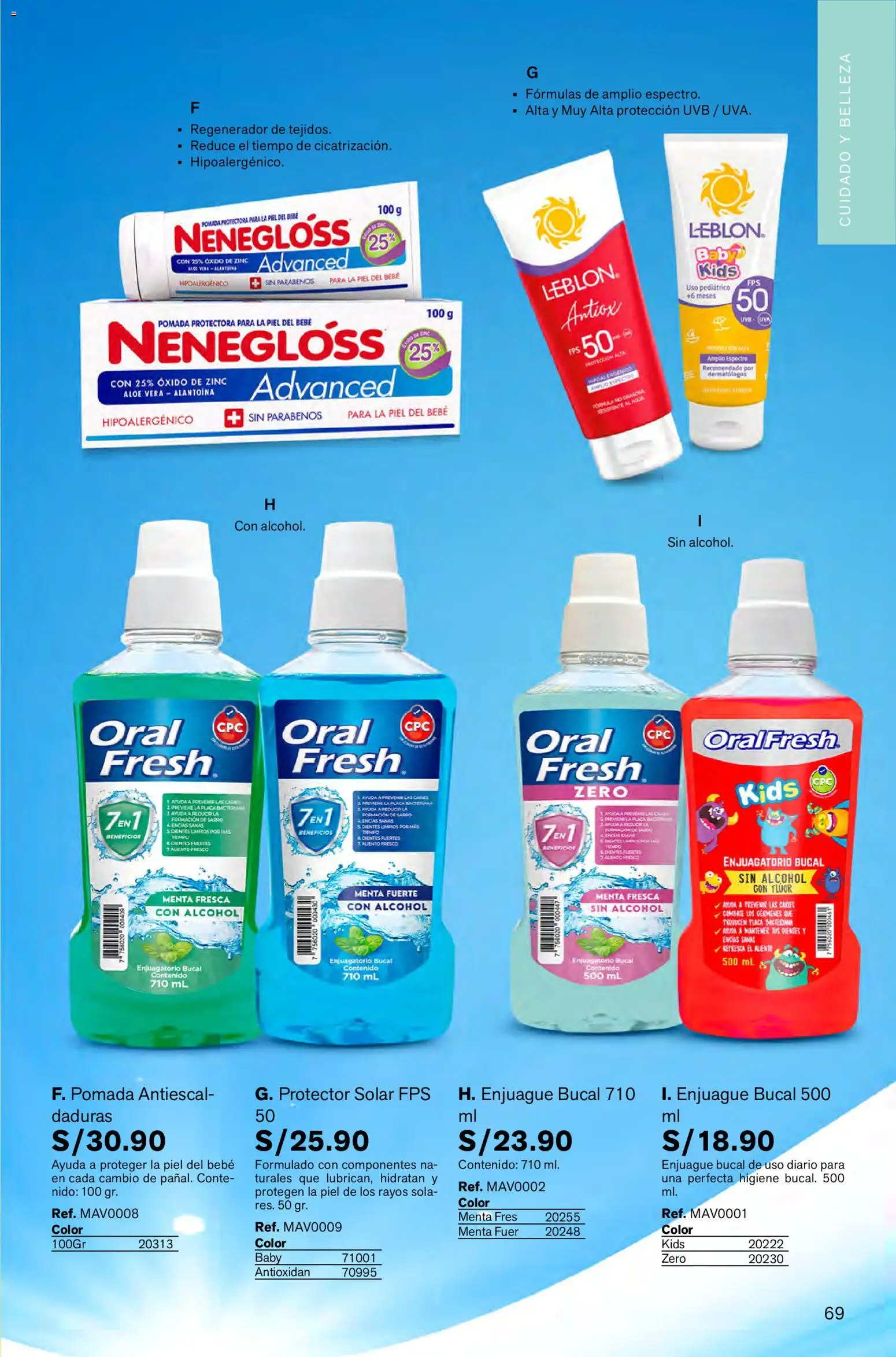 Catálogo Leonisa válido desde 23.10.2025 | Página: 69 | Productos: Protector solar, Enjuague bucal