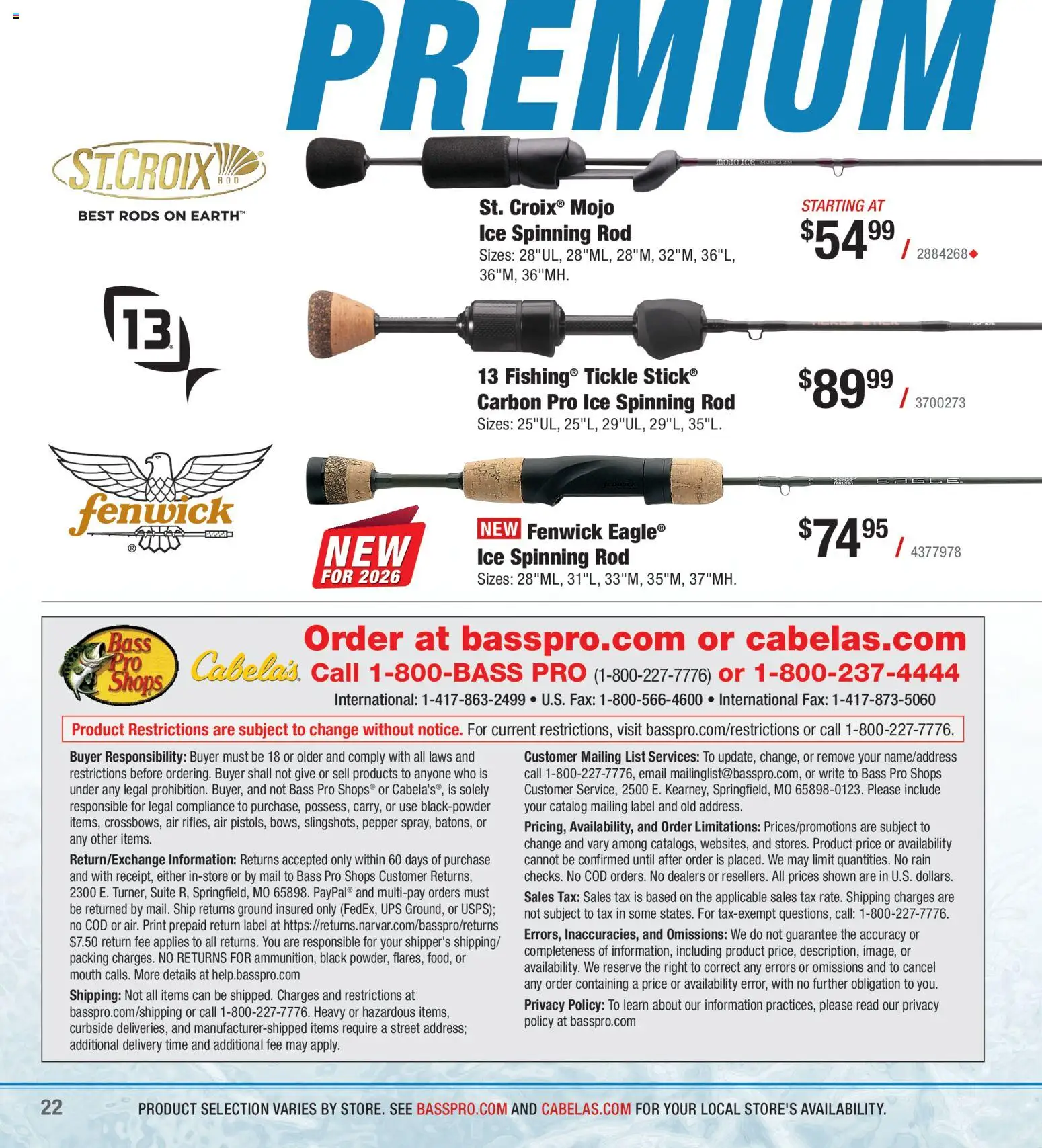 Cabela's Ice Fishing 25 - valid from 01.11.2025 | Page: 22 | Products: Pepper, UPS, Rod