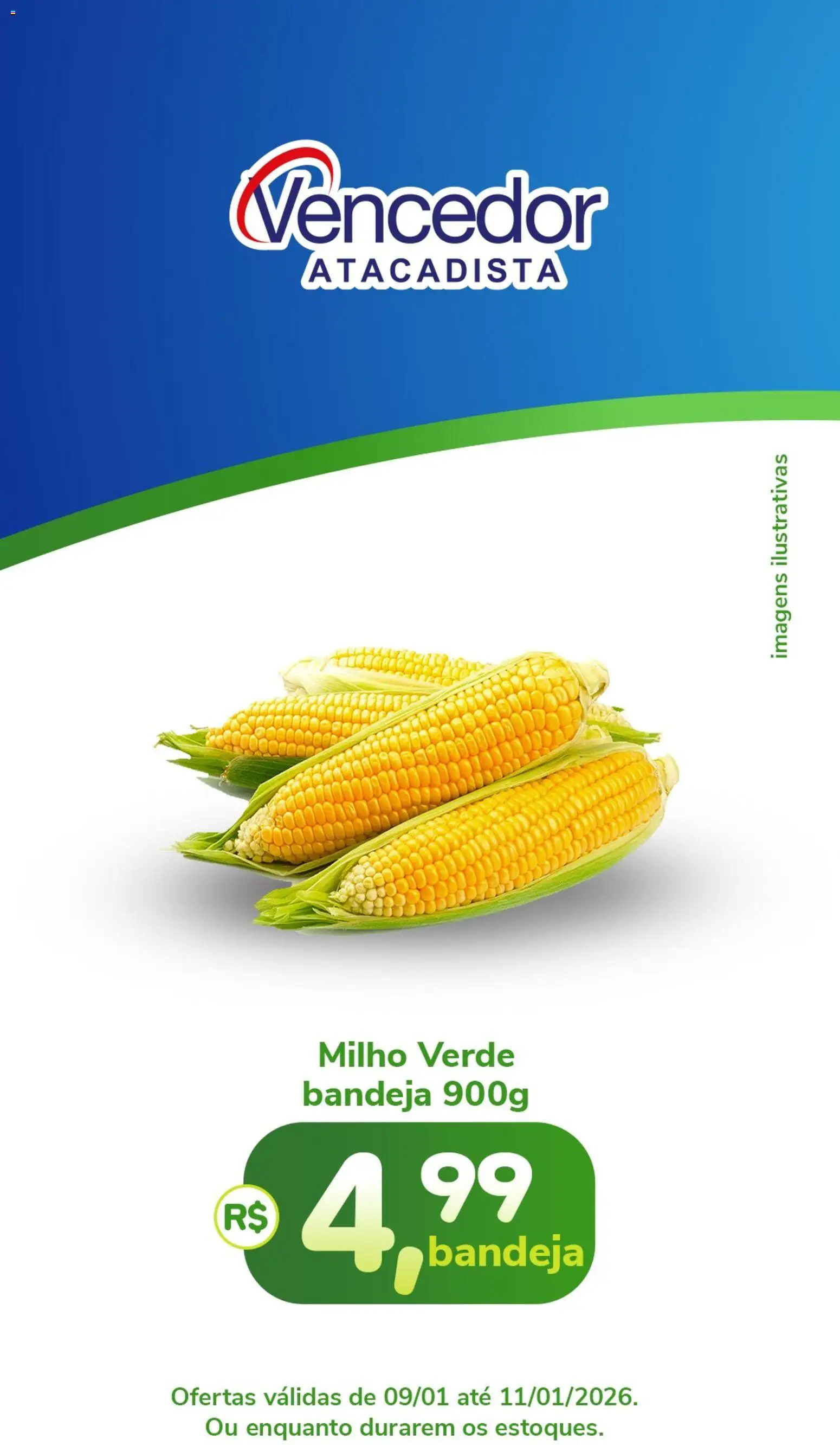 Vencedor Atacadista Folheto - válido de 09.01.2026 | Página: 4 | Produtos: Milho verde, Bandeja