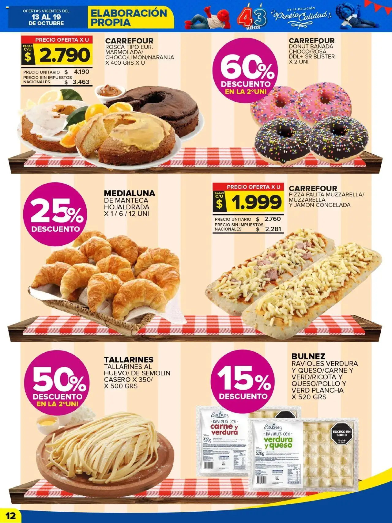 Carrefour Maxi catálogo - Jujuy │ válido desde el 13.10.2025 | Página: 12 | Productos: Muzzarella, Queso, Jamón, Ravioles