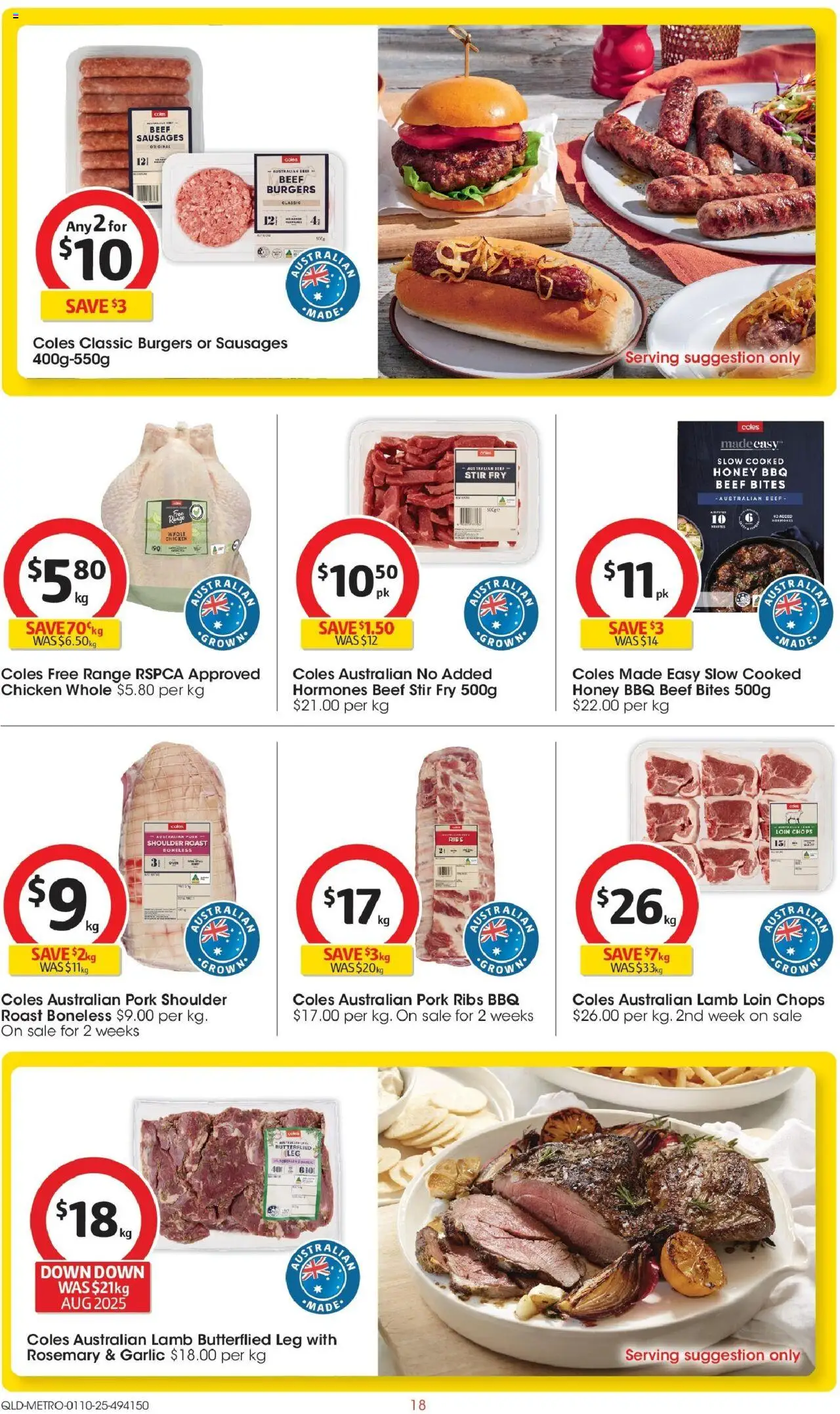 Coles catalogue - valid from 01.10.2025 | Page: 18 | Products: Chicken, Pork, Lamb, Garlic