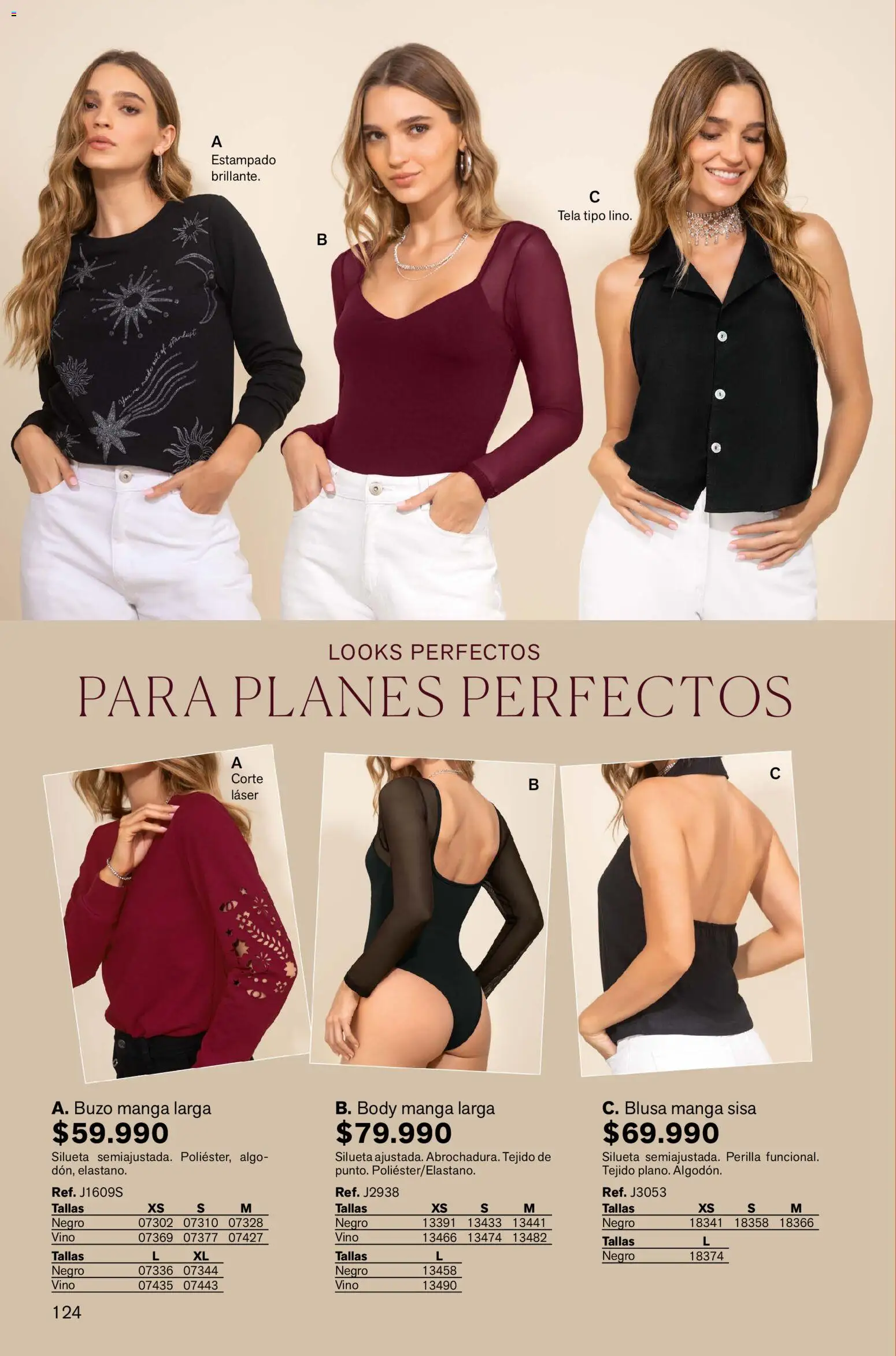 Leonisa revista - valida desde el 02.01.2026 | Página: 124 | Productos: Body, Buzo, Blusa, Vino