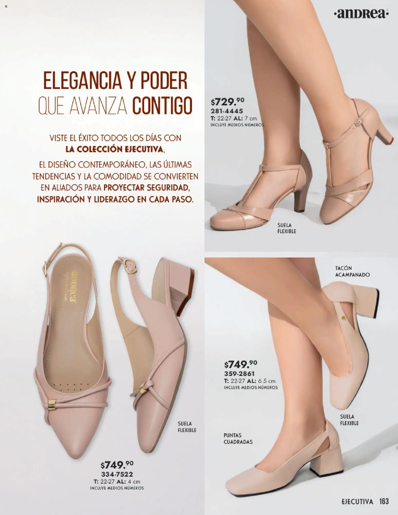 Nuevas ofertas de Andrea válidas en toda la República Mexicana desde el 25.01.2026. ¡Encuentra las mejores ofertas en Andrea catálogo Calzado Dama! | Página: 163 | Productos: Flexible